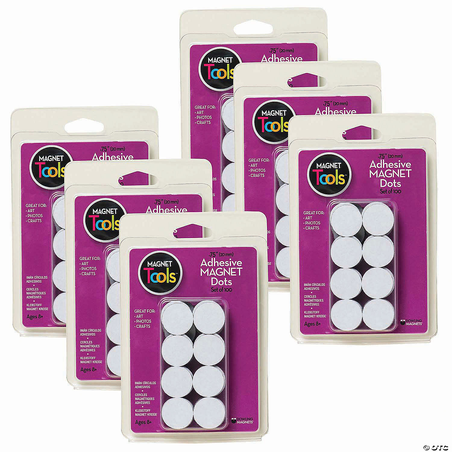 Svarende til gennembore Stjerne Dowling Magnets Adhesive Magnet Dots, 3/4", 100 Per Pack, 6 Packs |  Oriental Trading