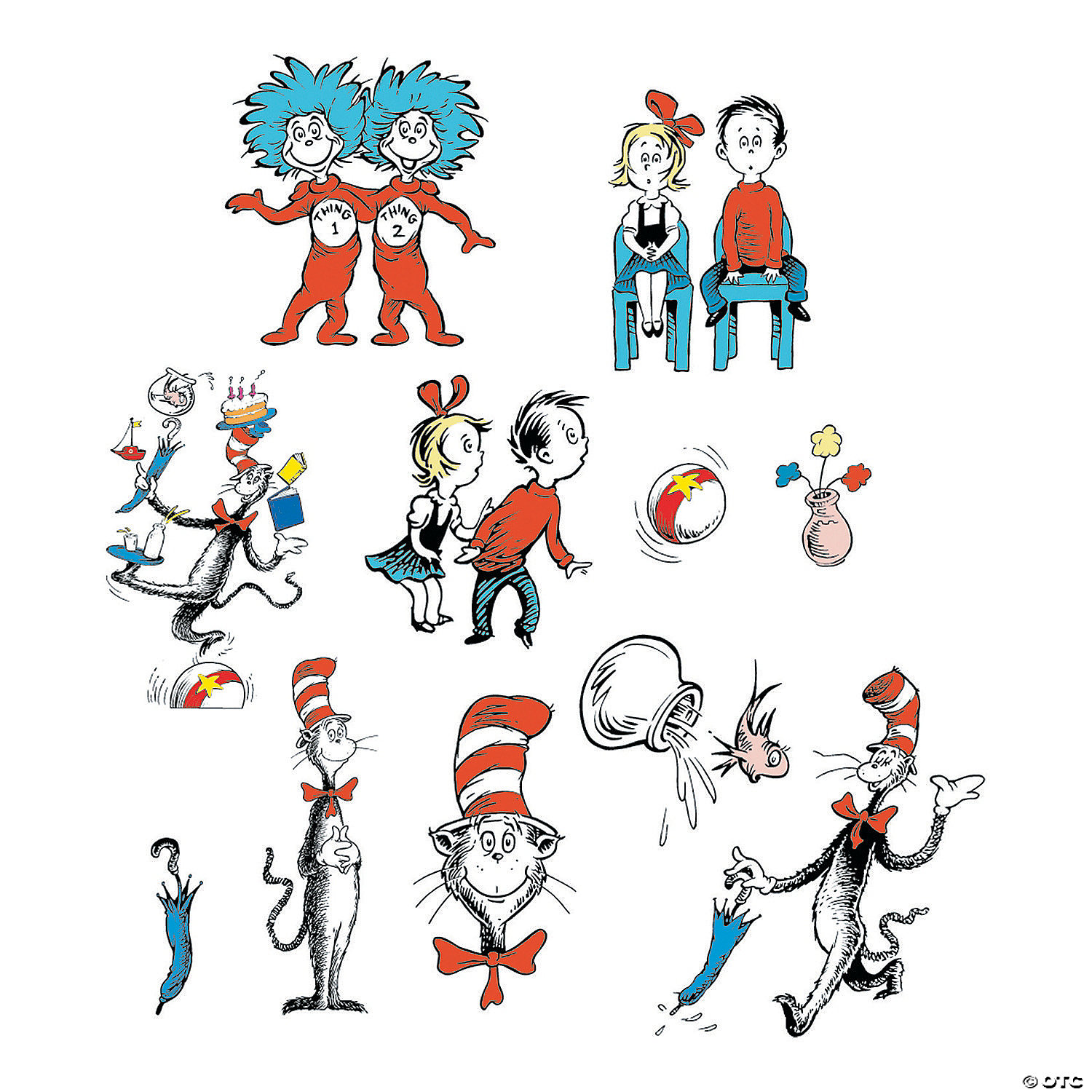 Dr. Seuss™ Character Bulletin Board Cutouts | Fun Express for Free Printable Dr Seuss Characters