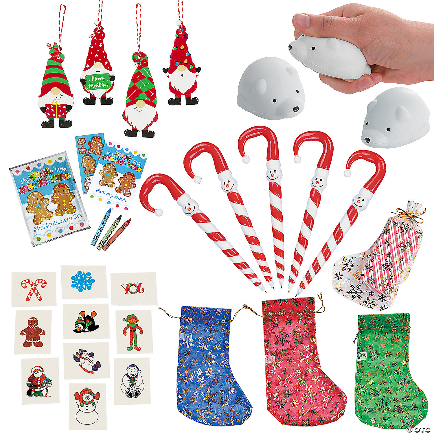Drawstring Stocking Stuffer Kit for 12 Fun Express