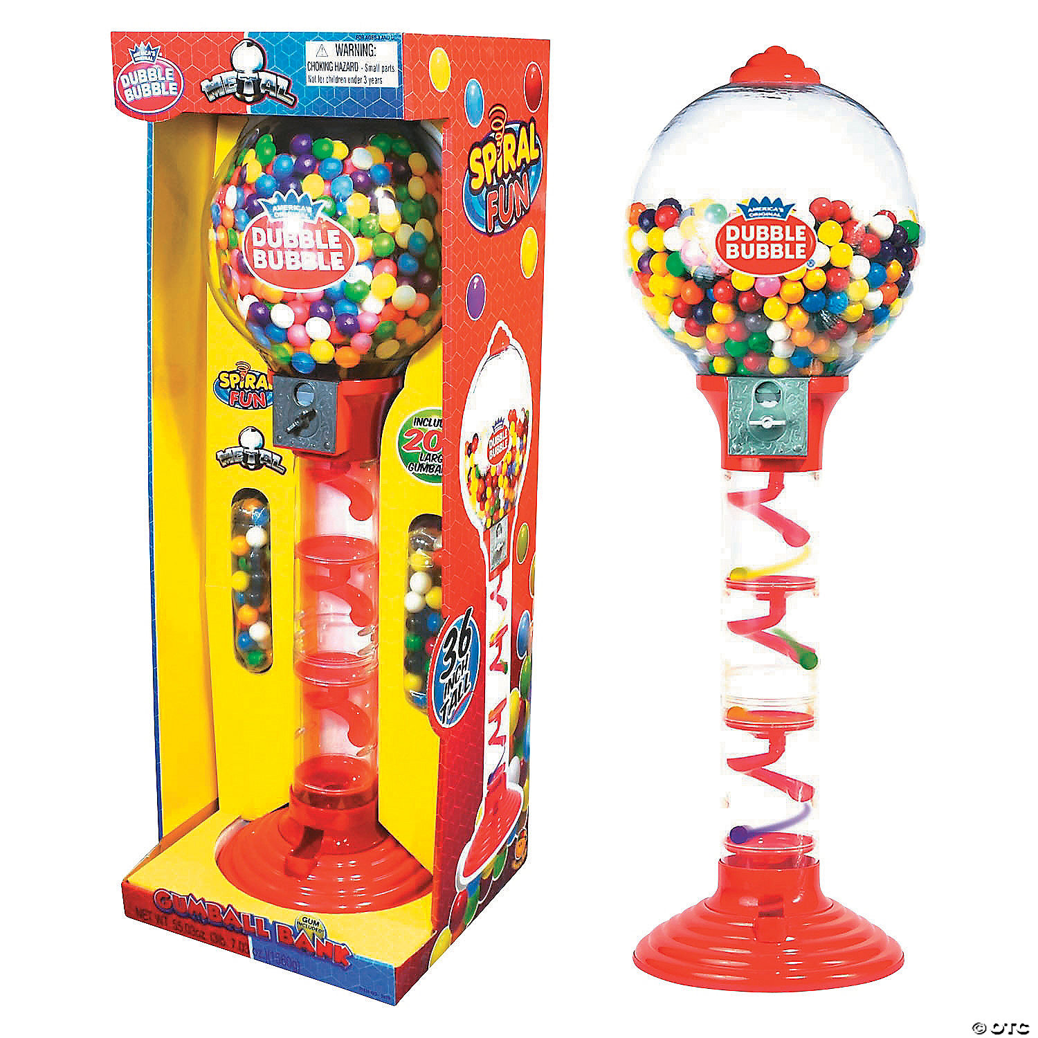 Gumball Machine Toy Bank With Gum 2 Pieces