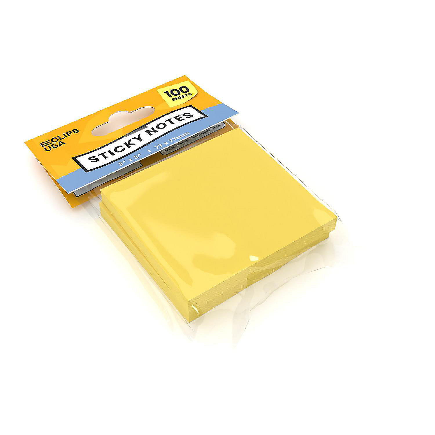 E-Clips USA Yellow Sticky Notes - 3 X 3 Inches, 100 Sheets , 60 Units ...