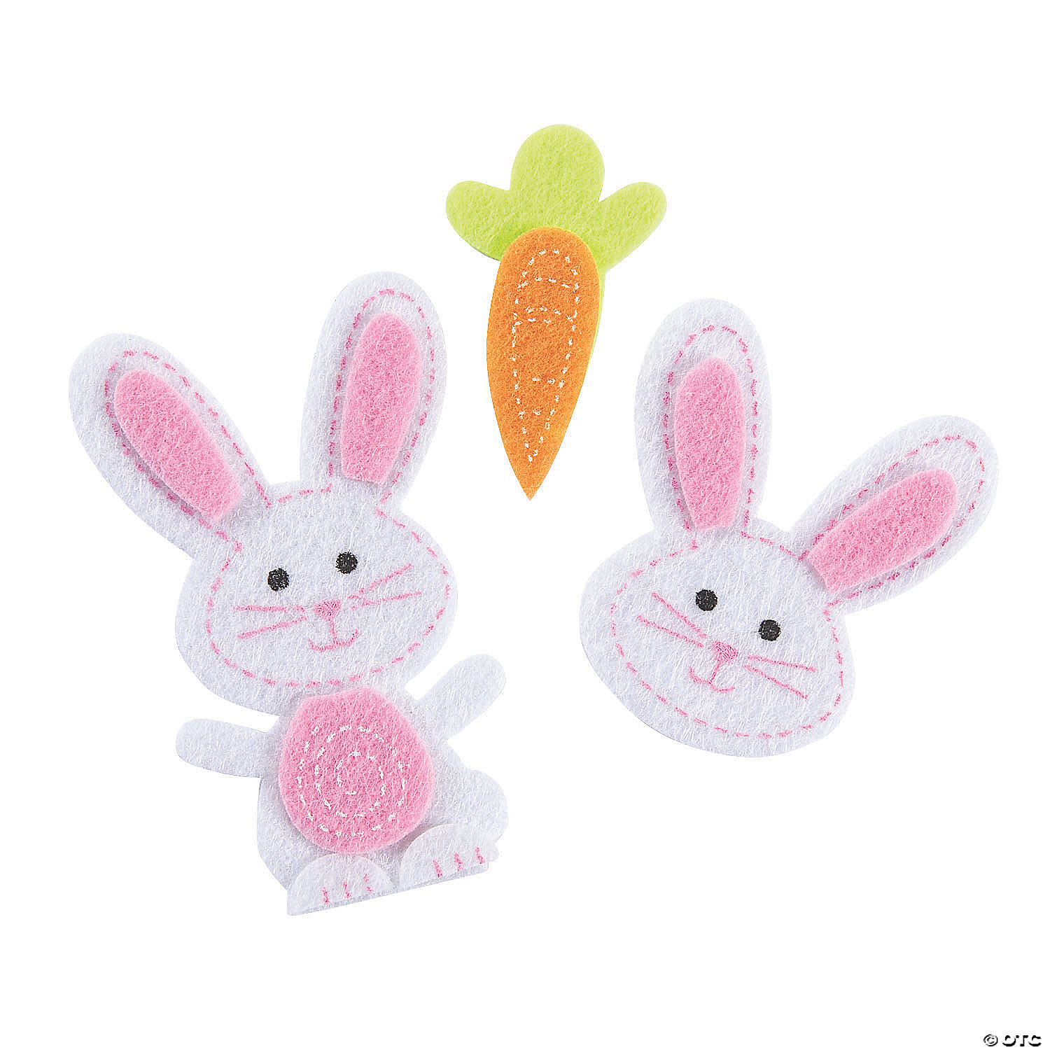 5 Pcs Easter Egg Rabbit Bunny Pick Stem Glitter Foam Floral Craft Decor Wreath 