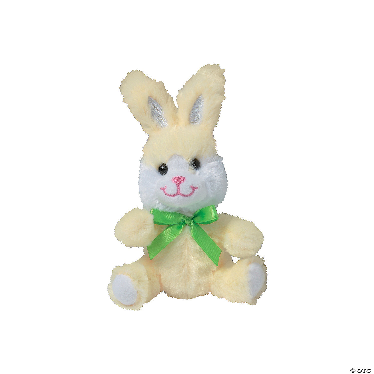 Easter Yellow Long-Hair Stuffed Bunnies - 12 Pc. | Oriental Trading