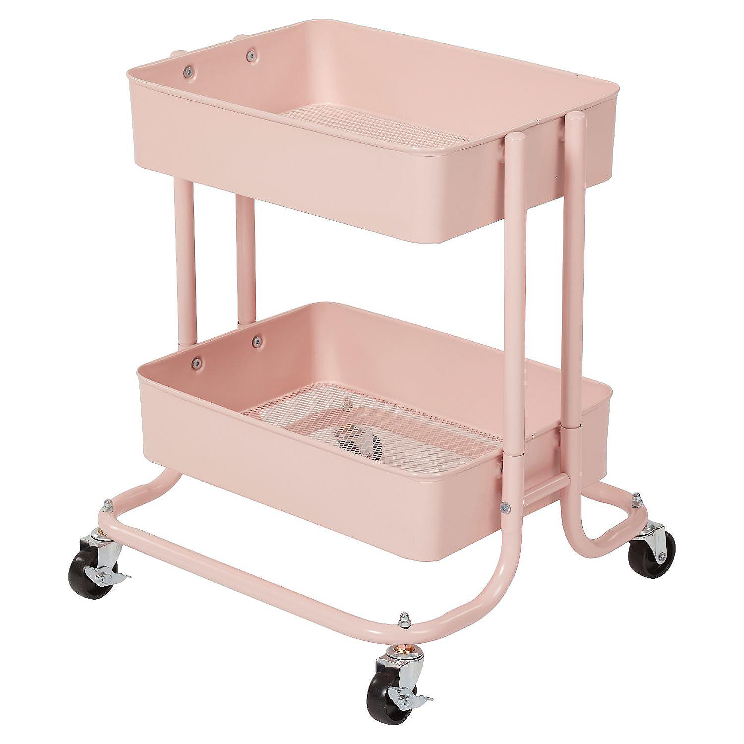 ECR4Kids 2Tier Rolling Utility Cart, Pink Oriental Trading