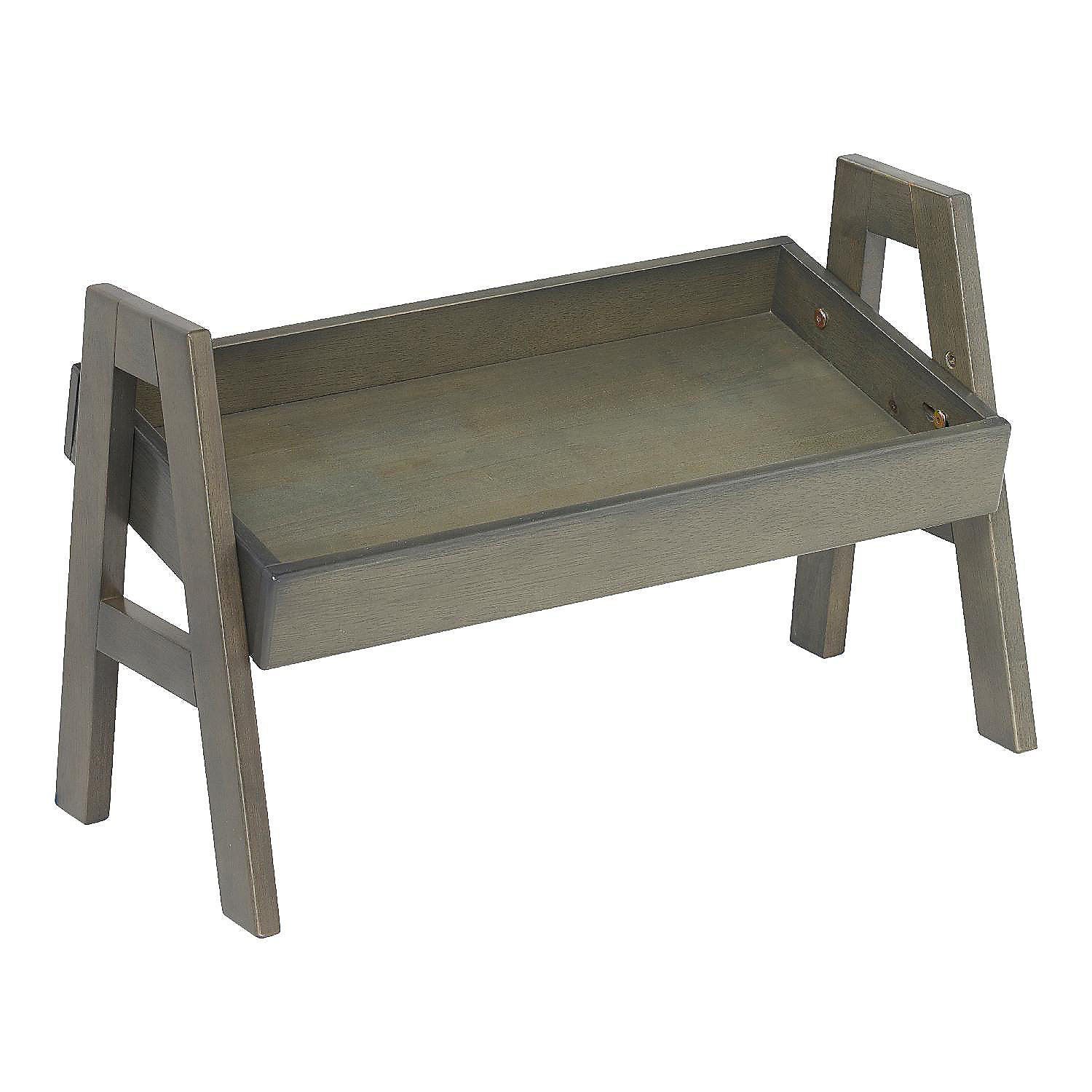 ECR4Kids Adjustable Stacking Shelf with Full Edge, Grey Wash Oriental