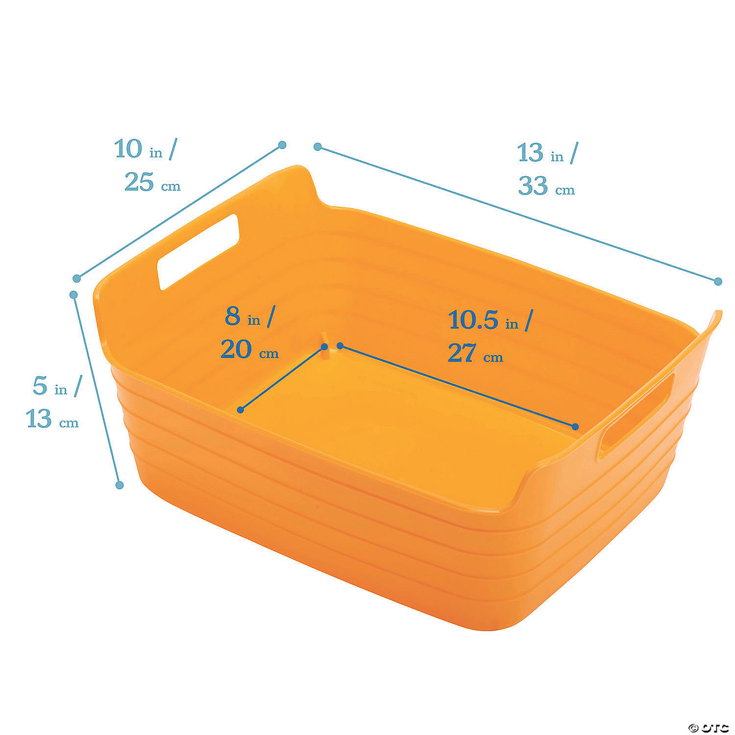 Ecr4kids Bendi-Bins with Handles, Flexible Plastic Storage, 13in x 10in 6-Piece Pastel