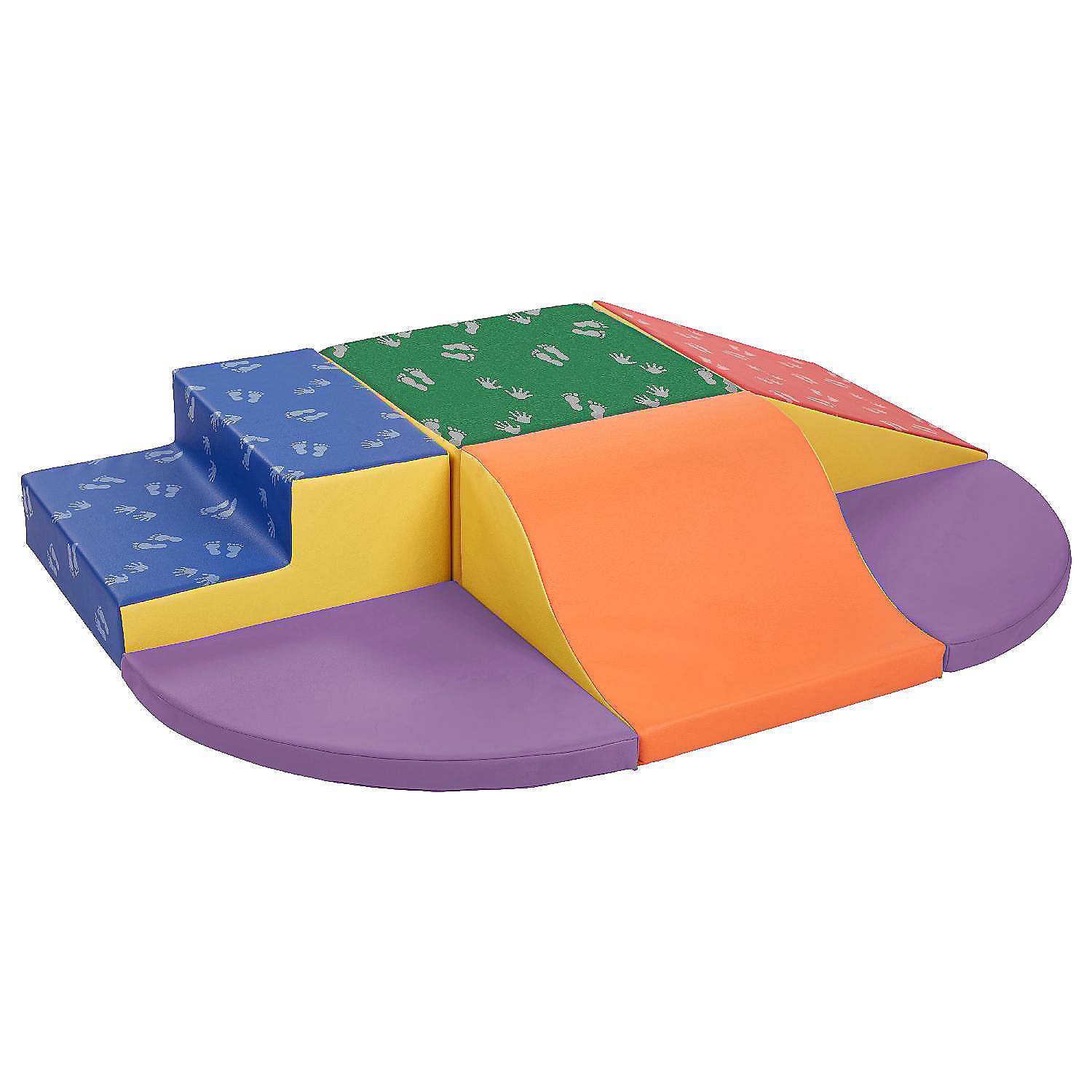 ECR4Kids SoftZone Little Me Wall Climb and Slide, Assorted, 6Piece