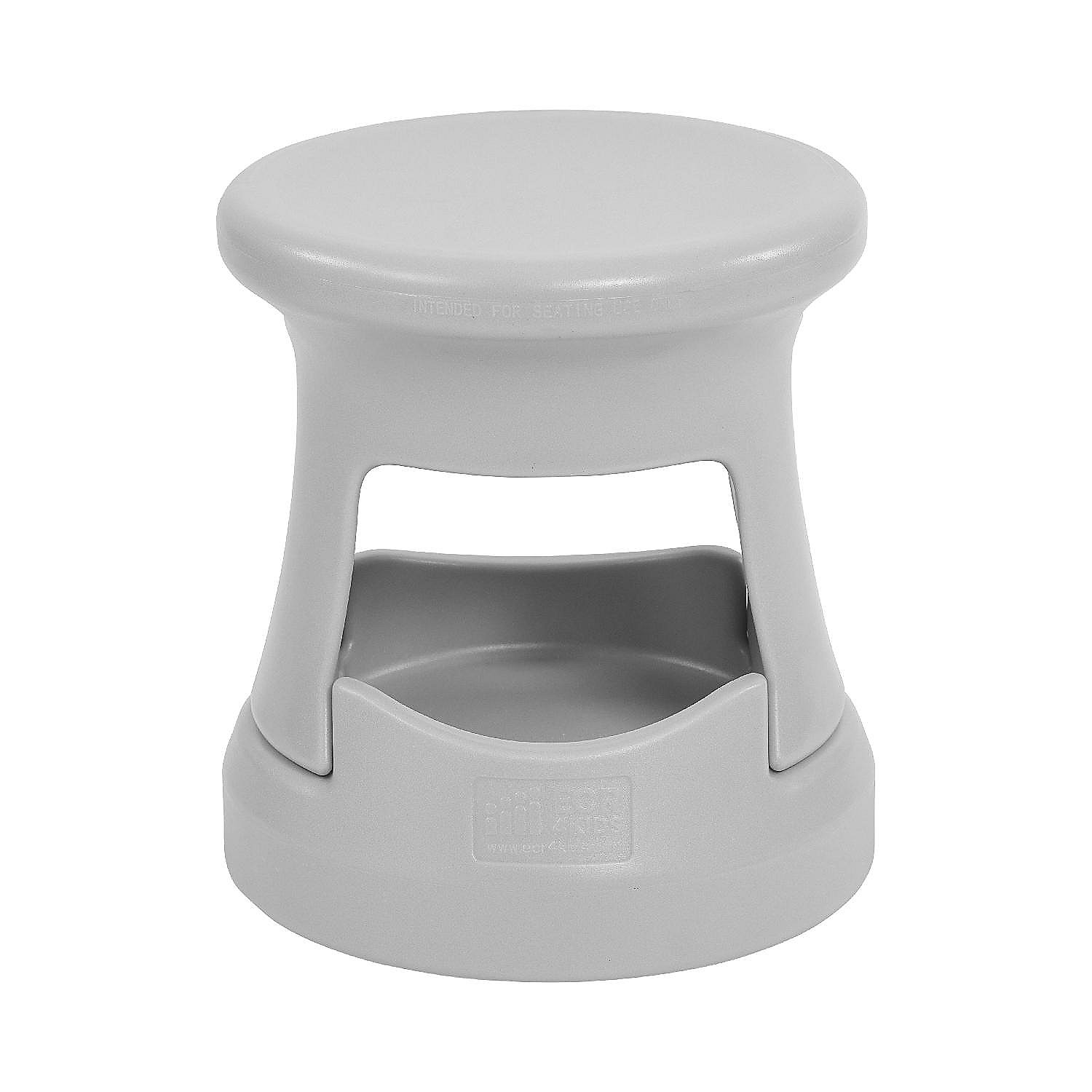 ECR4Kids Storage Wobble Stool, 15in Seat Height, Light Grey Oriental