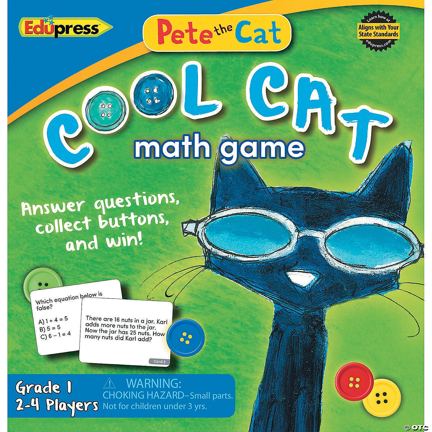 Edupress Pete The Cat Cool Cat Math Game G1 Oriental Trading