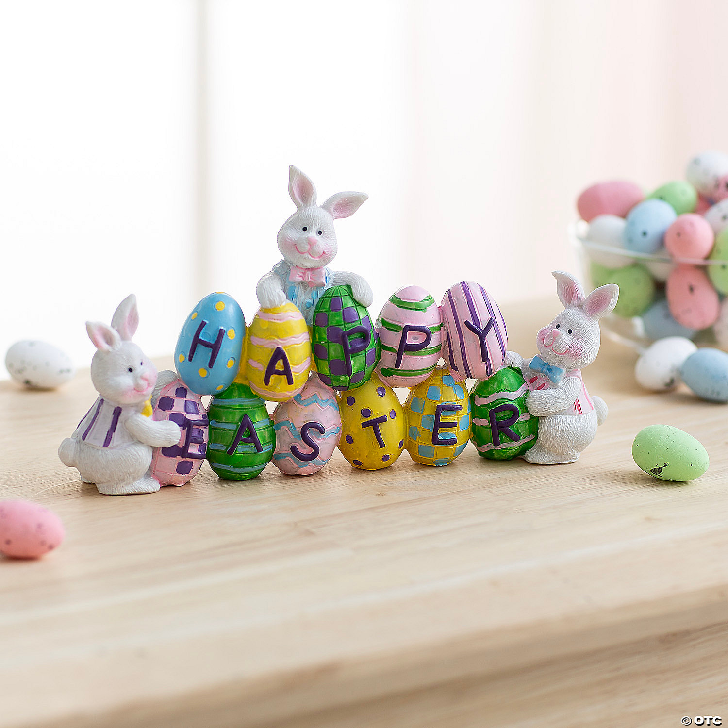 Easter Easter Bunny Rabbit from the egg 10 x 6 cm LIGHT GREEN/WHITE Osterdeko Deco NEW 