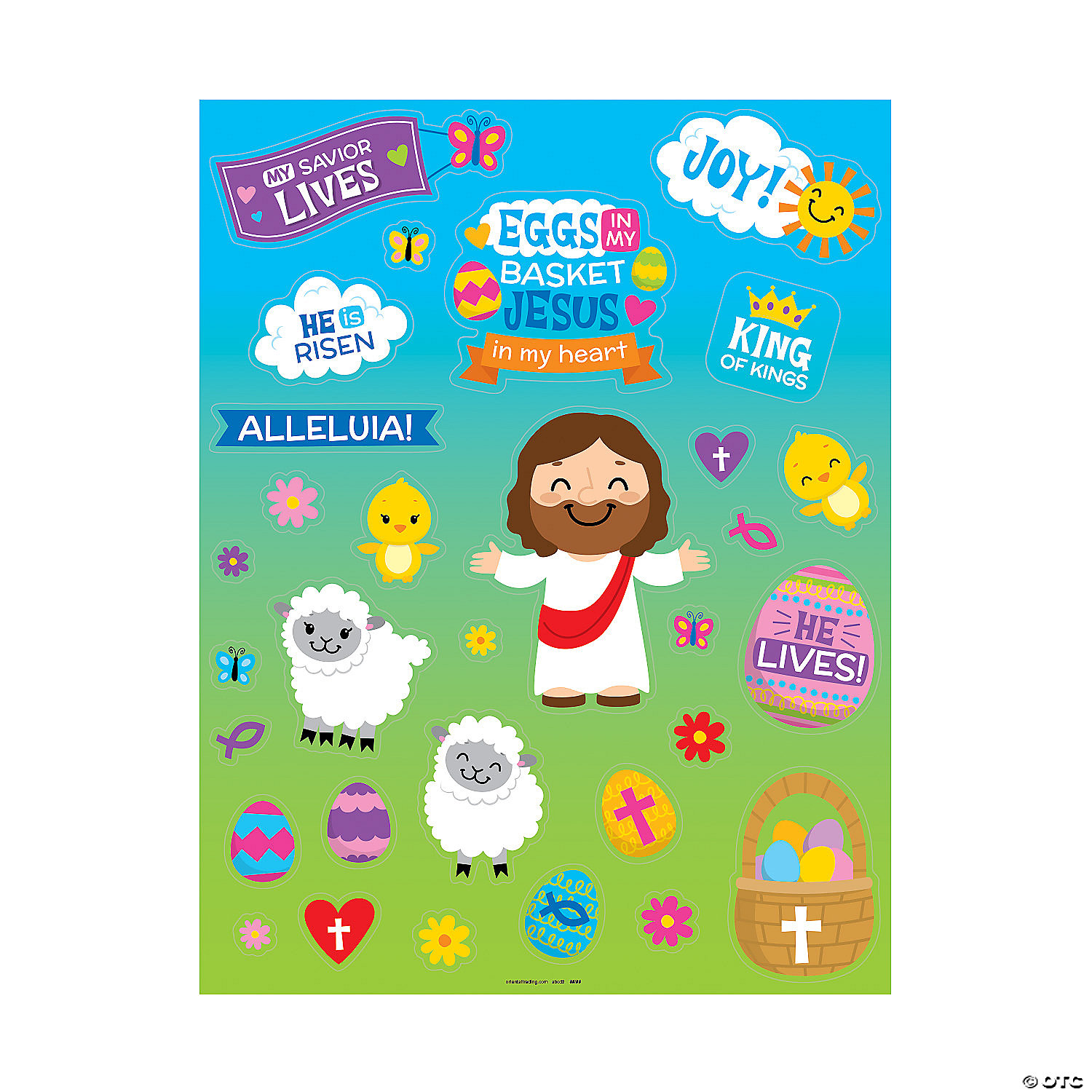 Eggs in My Basket, Jesus in My Heart Sticker Scenes