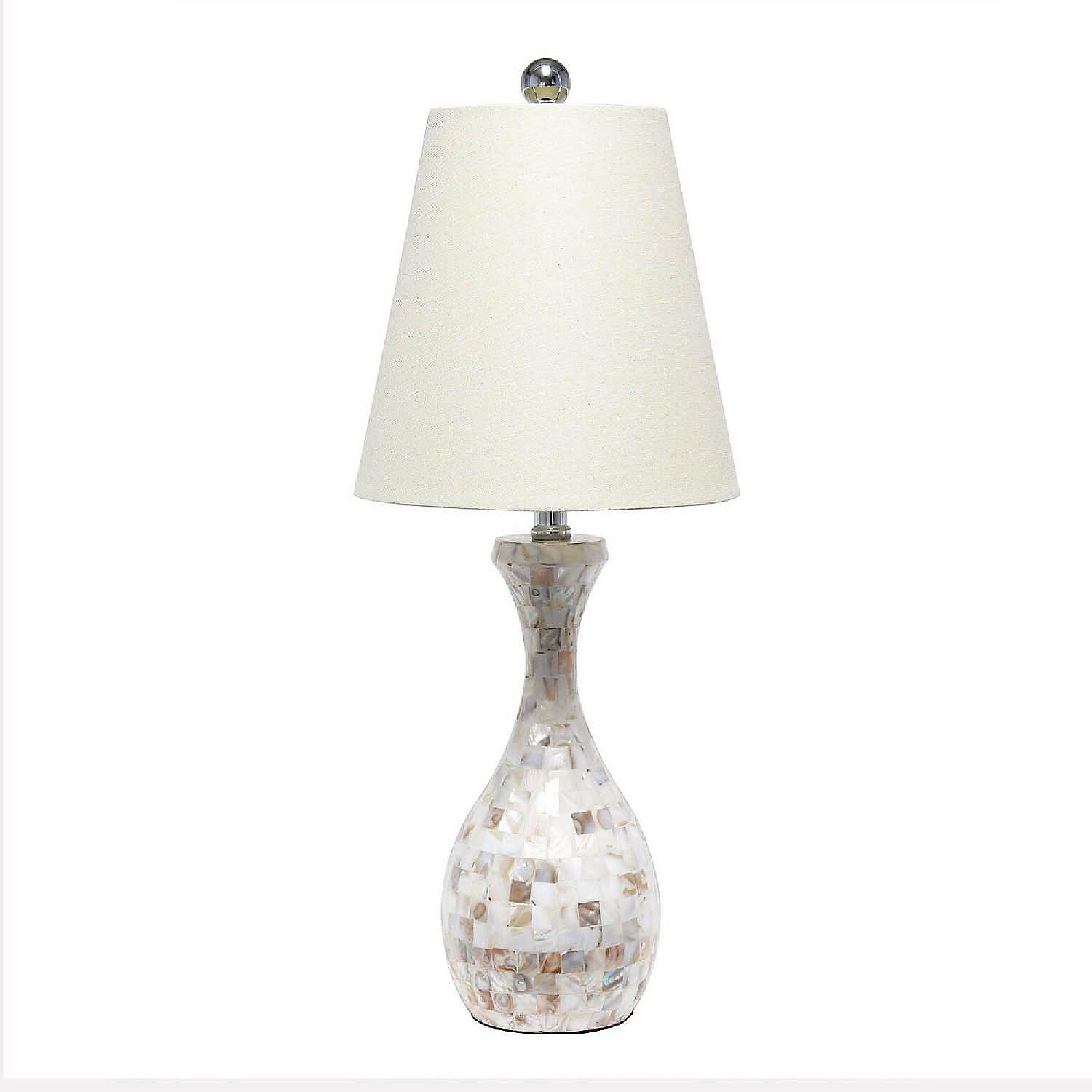 boog boom Clan Elegant Designs Seashell Mosaic Look Table Lamp