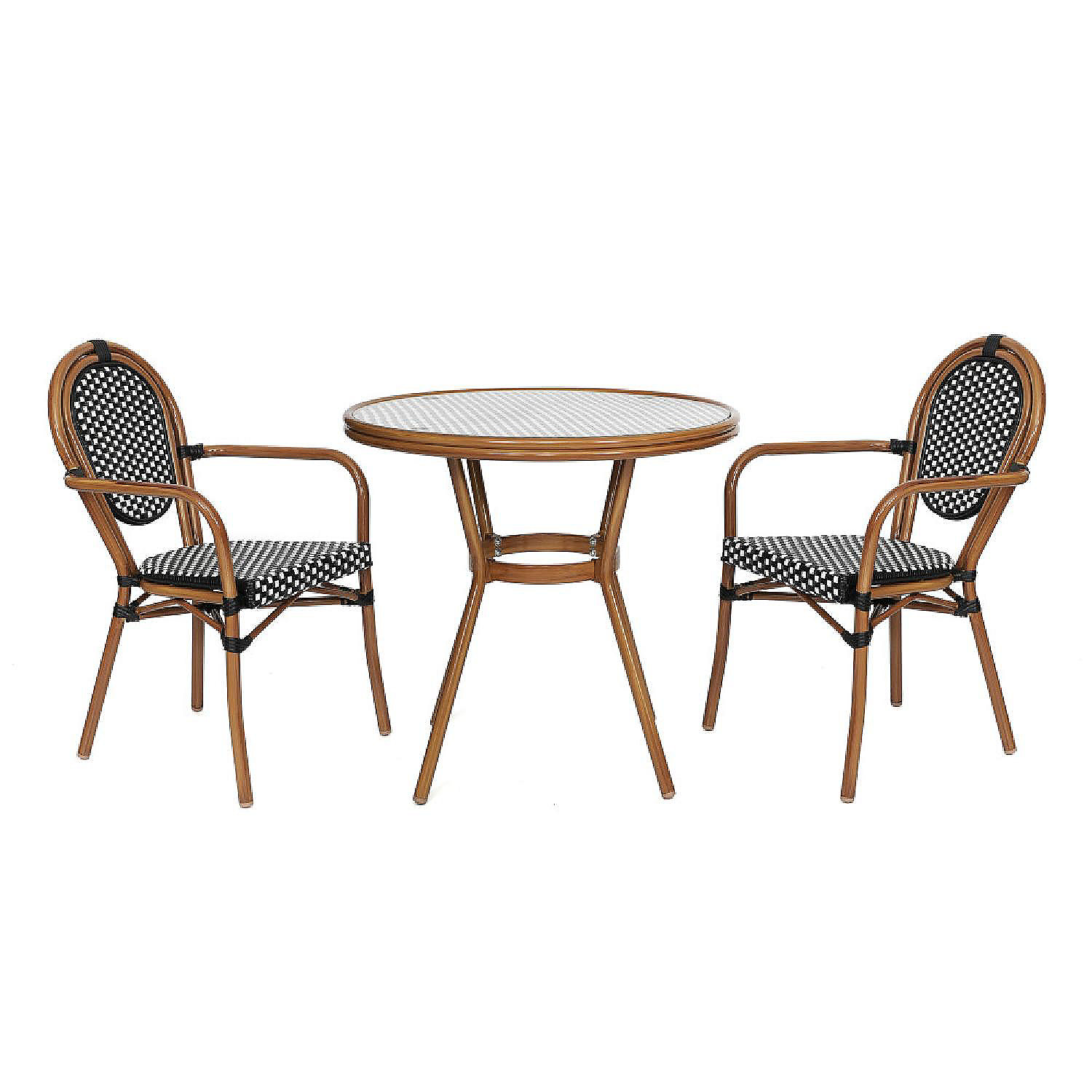 Emma + Oliver Colmar Indoor/Outdoor French Bistro Style 31.5 in. Table