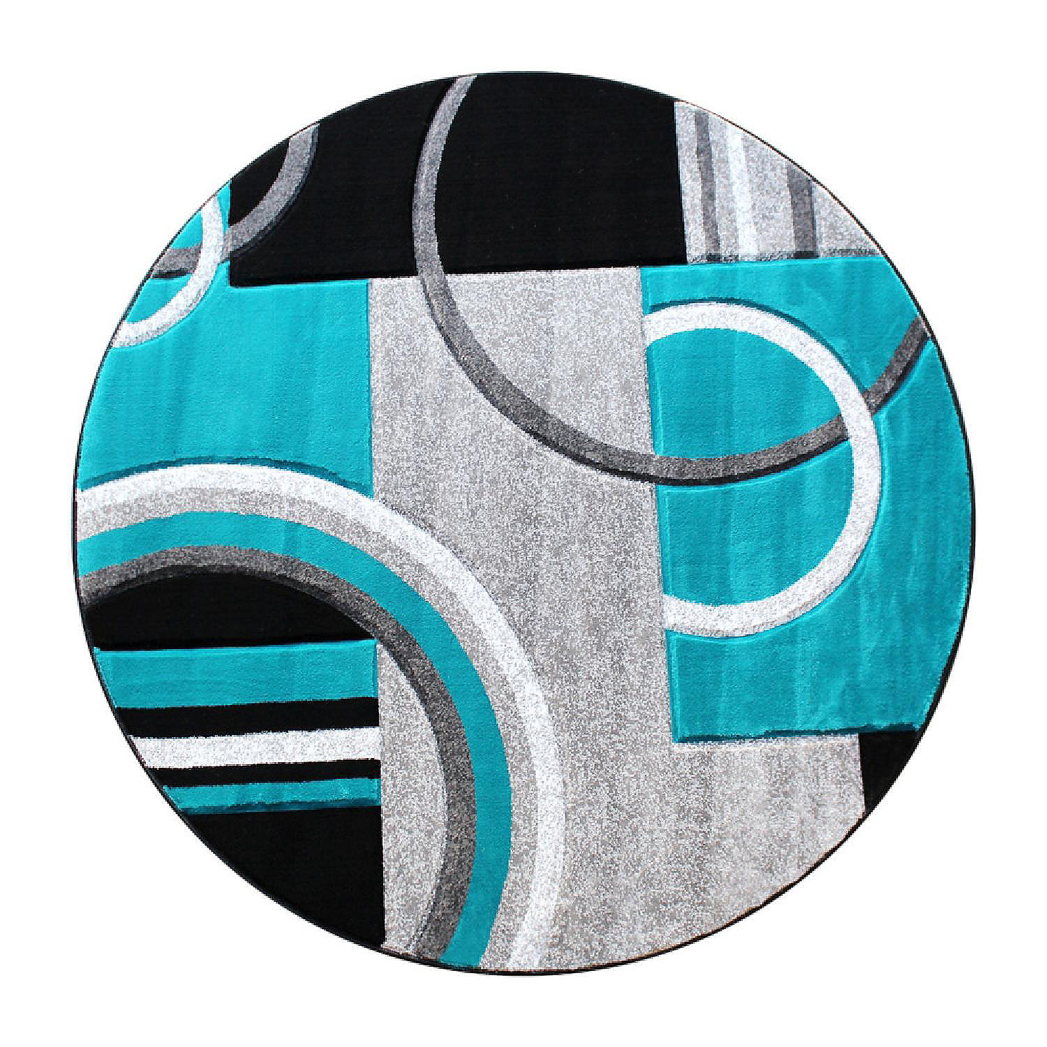 Emma + Oliver Metropolitan 5x5 Round Olefin Accent Rug with Modern