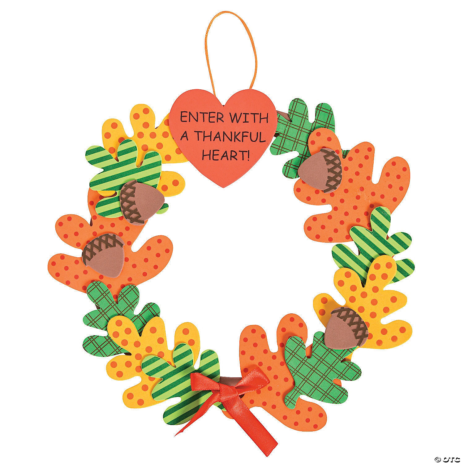 Craft Kits Wreath Craft Kits Thanksgiving 12 Pieces Fun Express Hanging Decor Craft Kits Enter with A Thankful Heart Wreath ck for Thanksgiving 