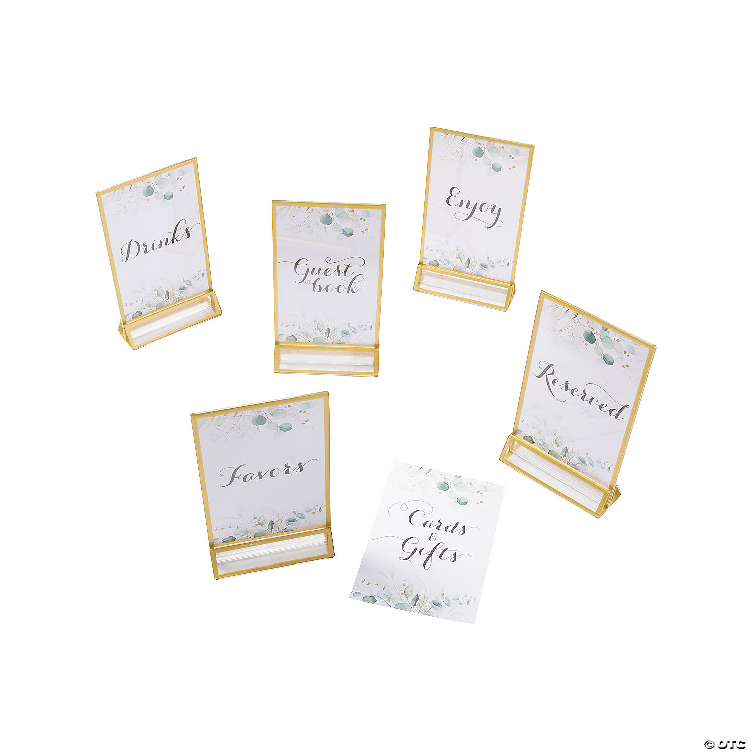 Eucalyptus Wedding Table Signs Frames Set Oriental Trading