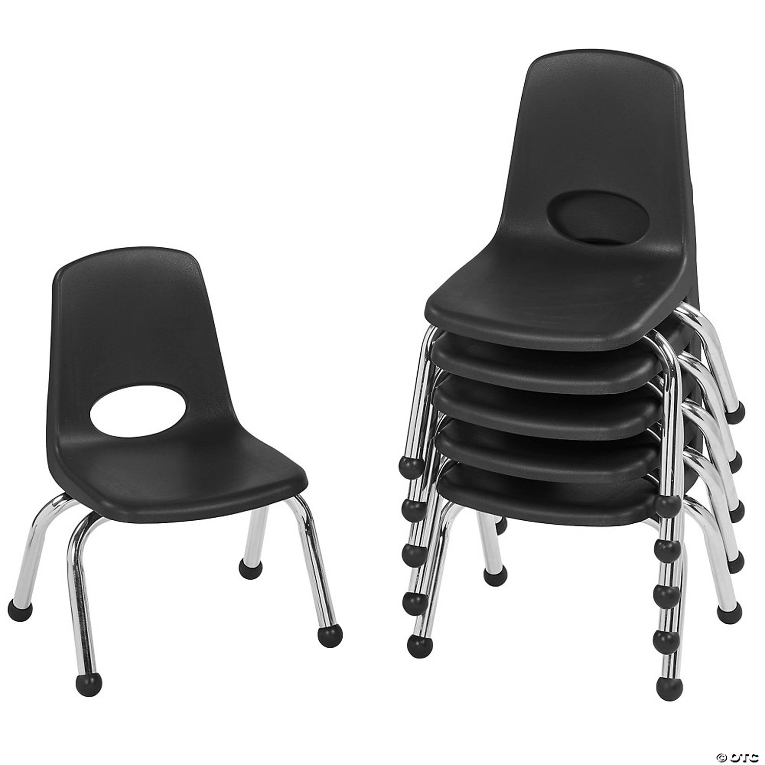 Factory Direct Partners 12 In Stack Chair With Ball Glides, 6Pack