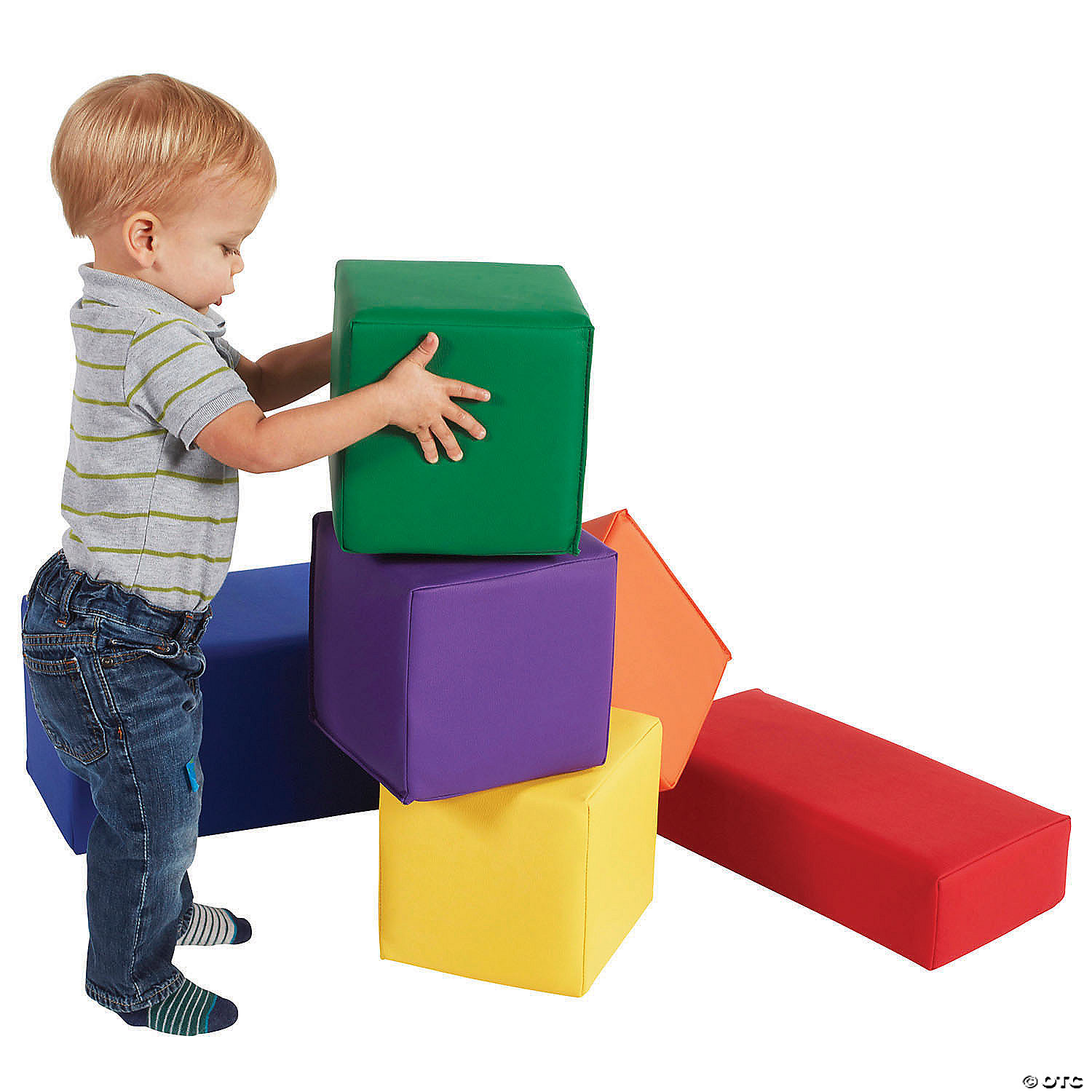 - Assorted Soft Play Set for Toddlers and Kids 6-Piece Set Factory Direct Partners SoftScape Stack-a-Block Big Foam Construction Building Blocks 