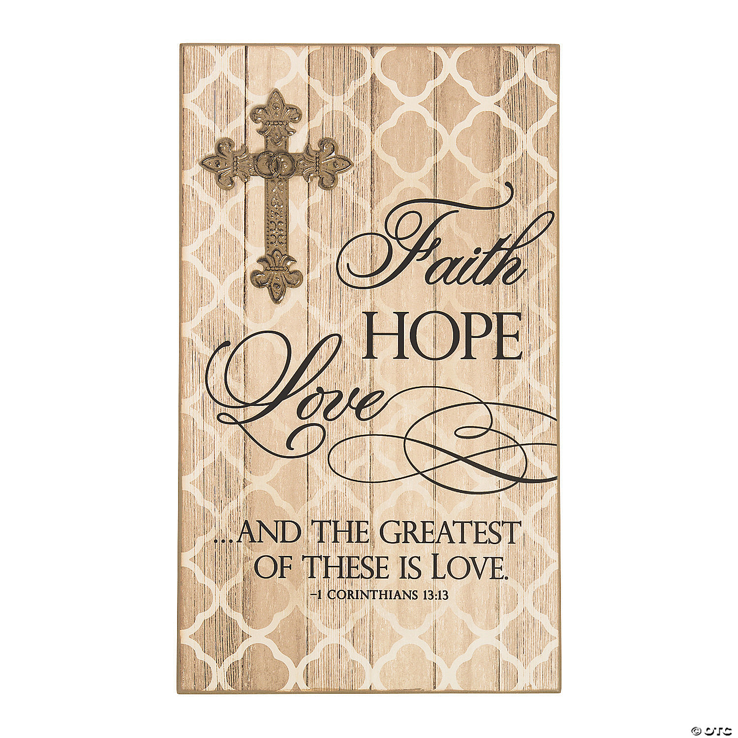 Tan Home Decor Light Switch Plate Cover Faith Hope Love Hearts 