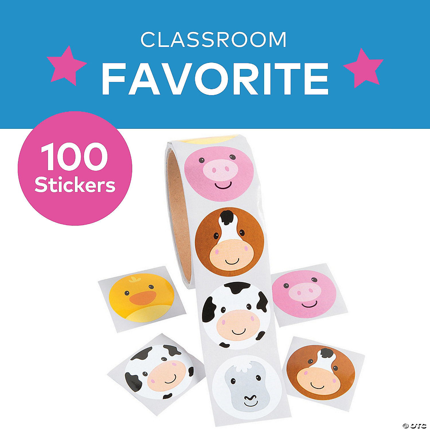 Fun Express Frosch-Aufkleber – 100 Stück Auf Einer Rolle, Ca. 3,8 Cm, Perfekt Für Basteln & Dekoration
