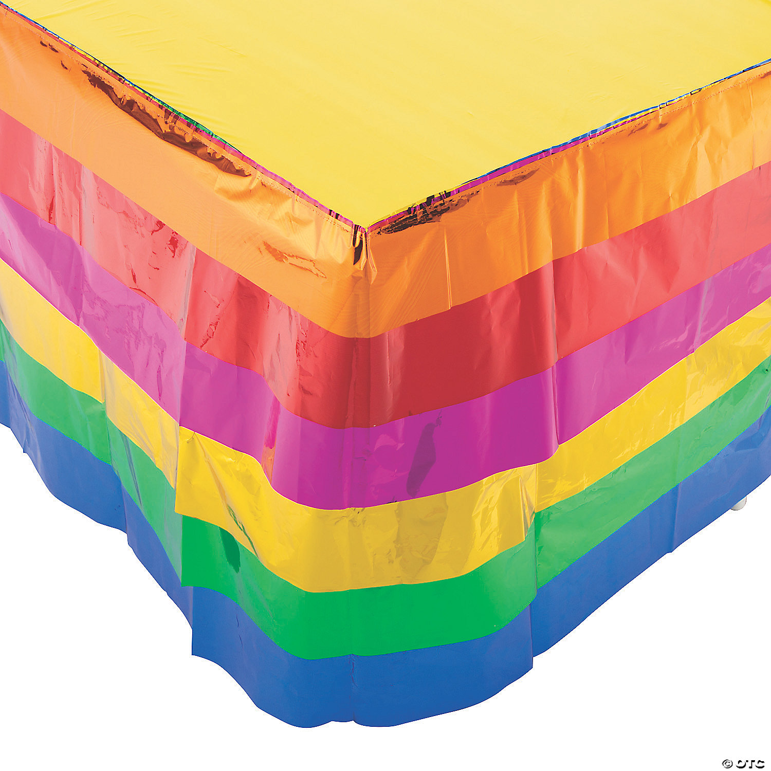 Fiesta Metallic Ruffle Plastic Table 