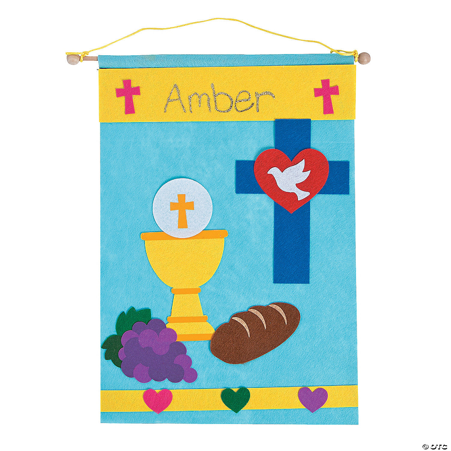 First Communion Banner Craft Kit- Makes 21  Oriental Trading In First Holy Communion Banner Templates