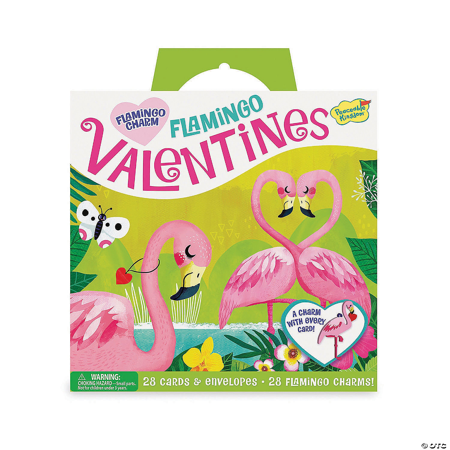 28 Card Pack with Envelopes and Bubble Gum Stickers Peaceable Kingdom Bubble Gum Valentines and Stickers 
