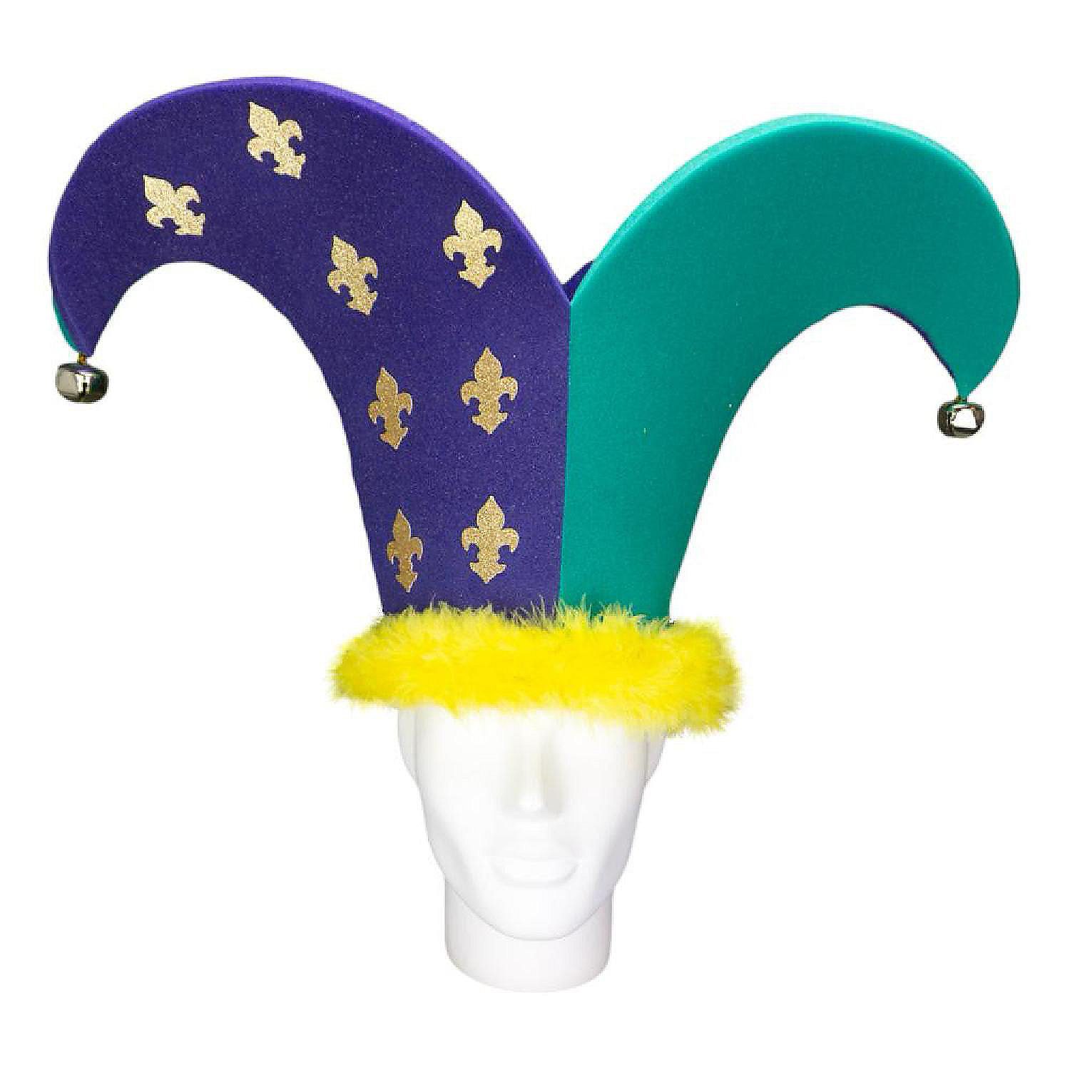 Foam Party Hats Mardi Gras 2 Points Jester Hat - Photo Booth Prop ...