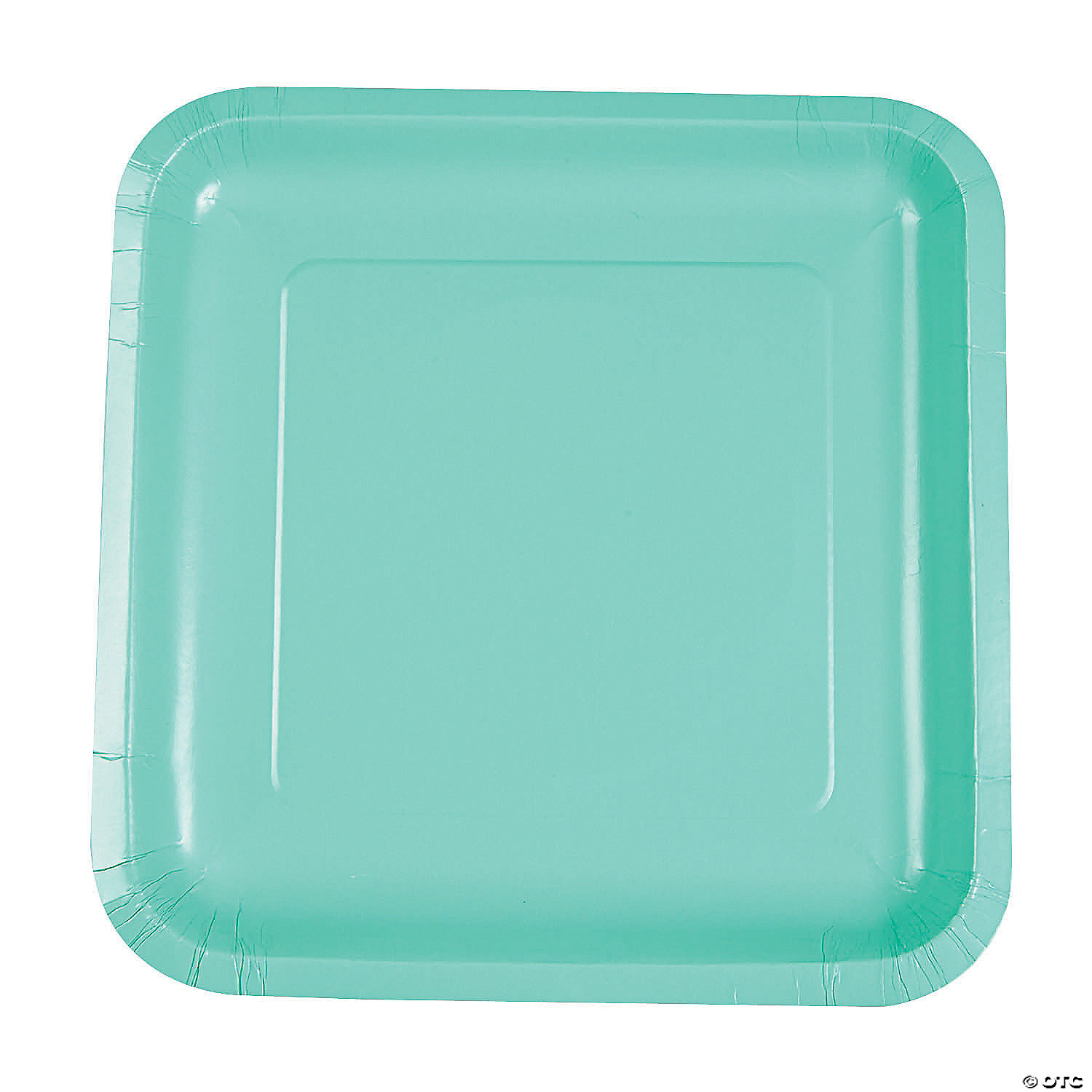 mint green plastic plates