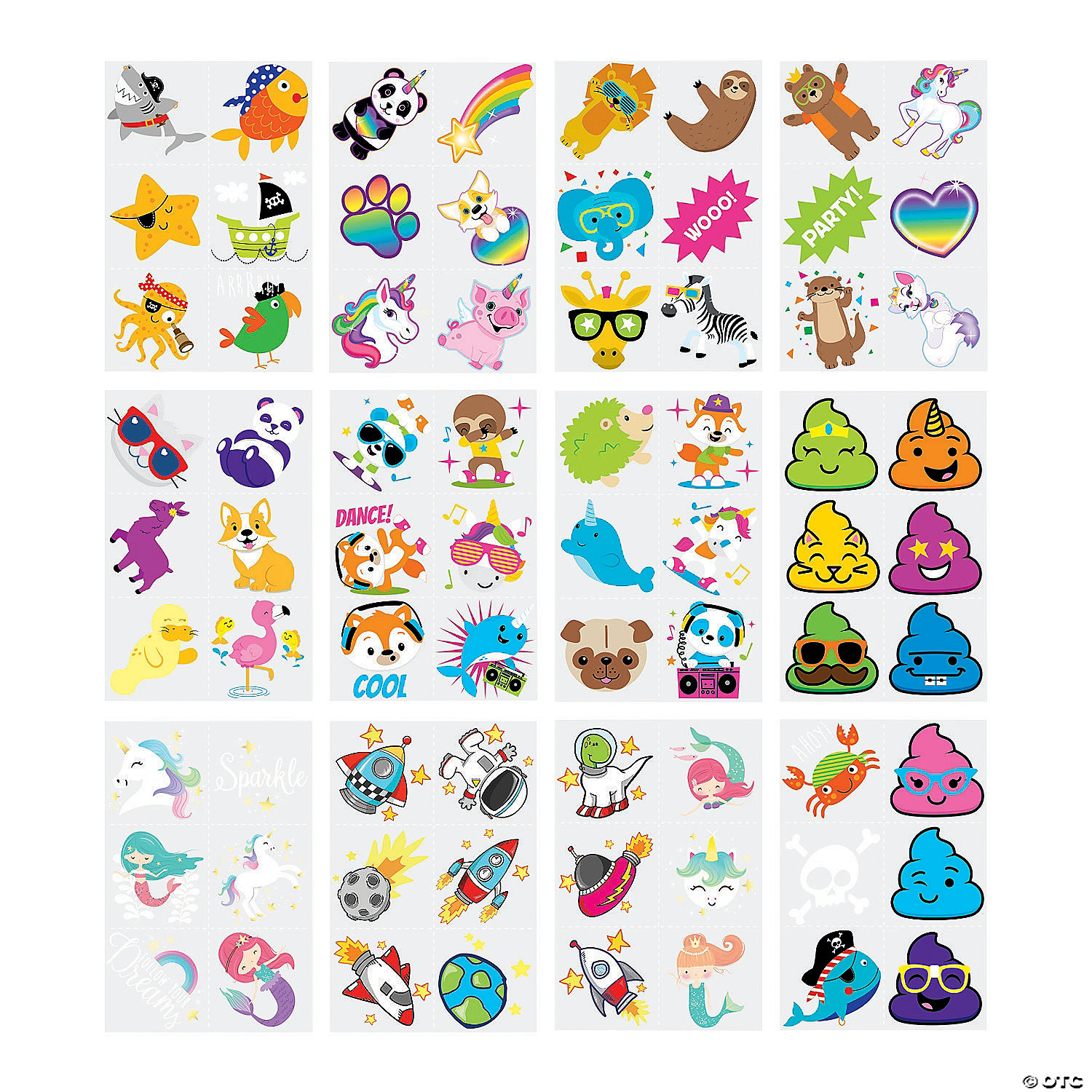 Fun Temporary Tattoo Assortment - 360 Pc.