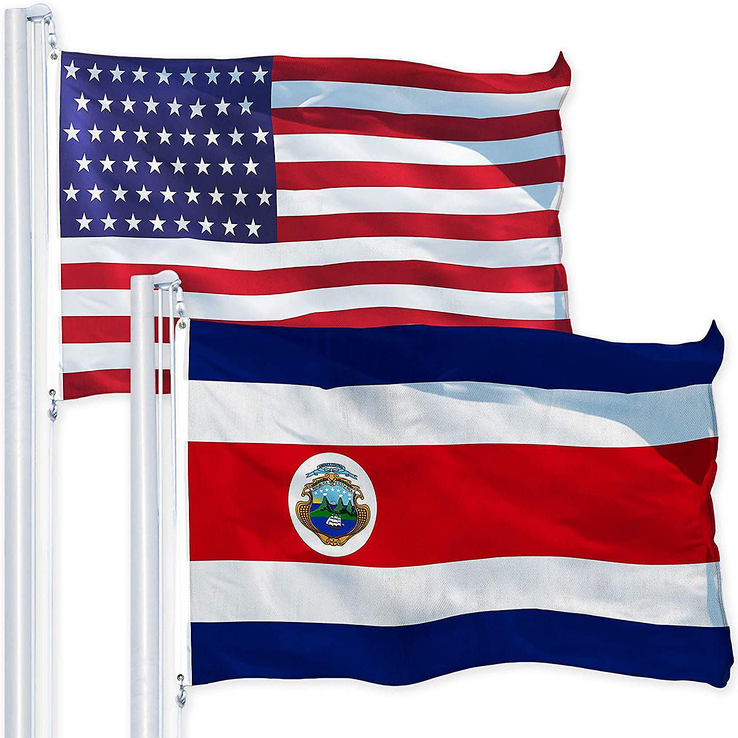 3x5ft Costa Rica flag Rican Banner Grommets 150D Polyester brass Grommets 