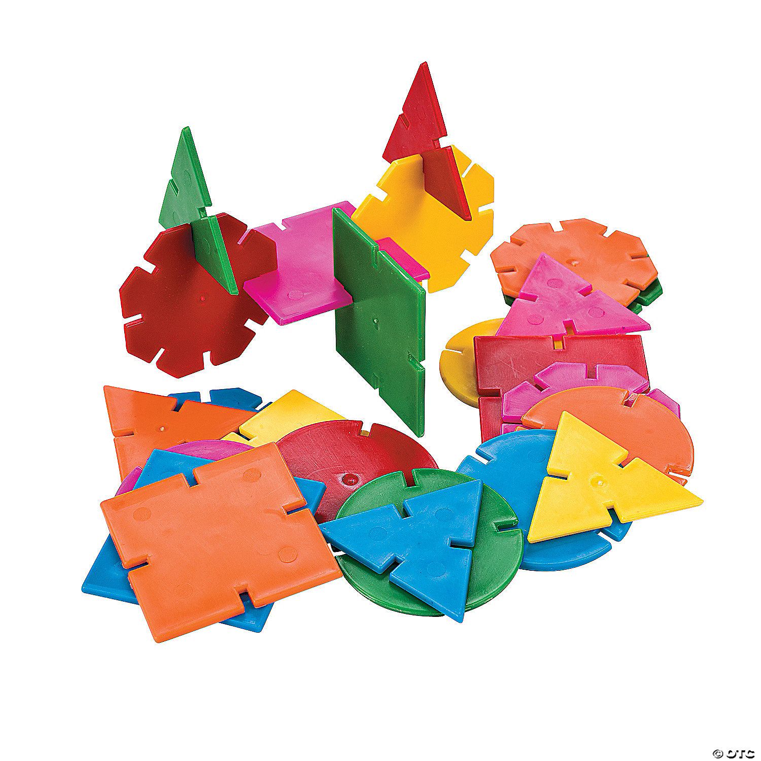 Assorted Colors Linking Unit Cubes Building Blocks Set of 100 