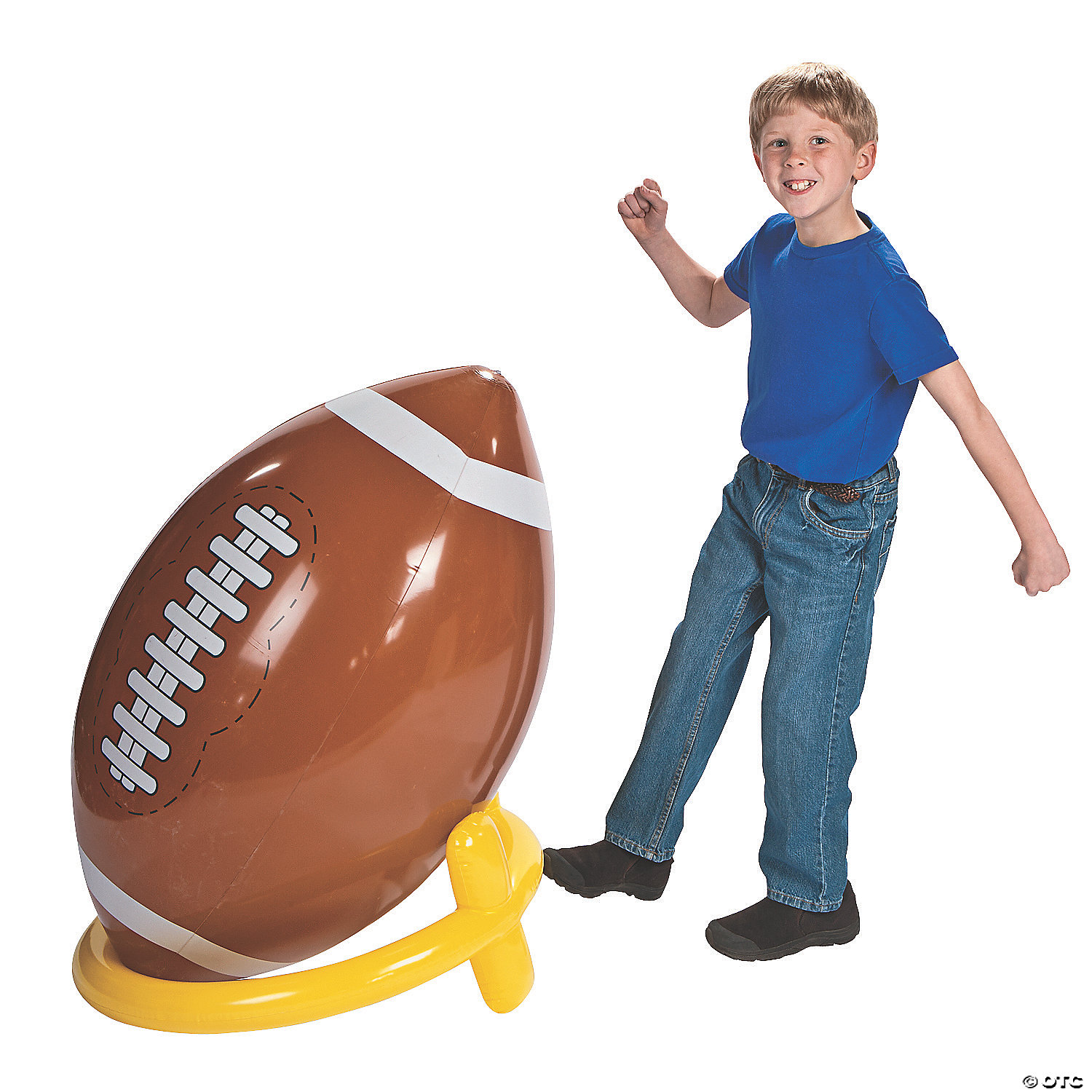 GoFloats 4' Giant Inflatable Football Giant Size Fun On The Field 