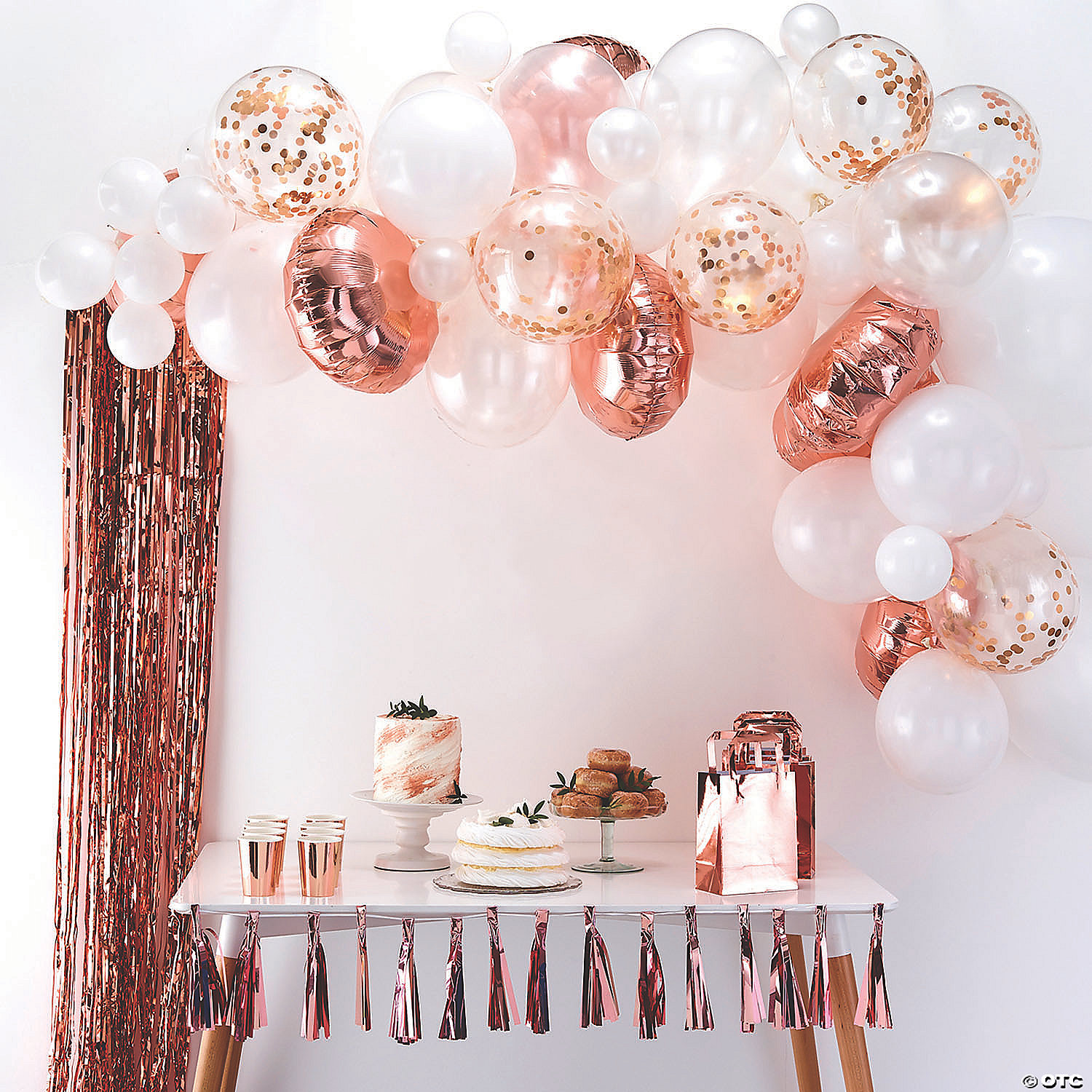 Rose Gold & White Balloon Arch Kit Party Wedding Decoration 