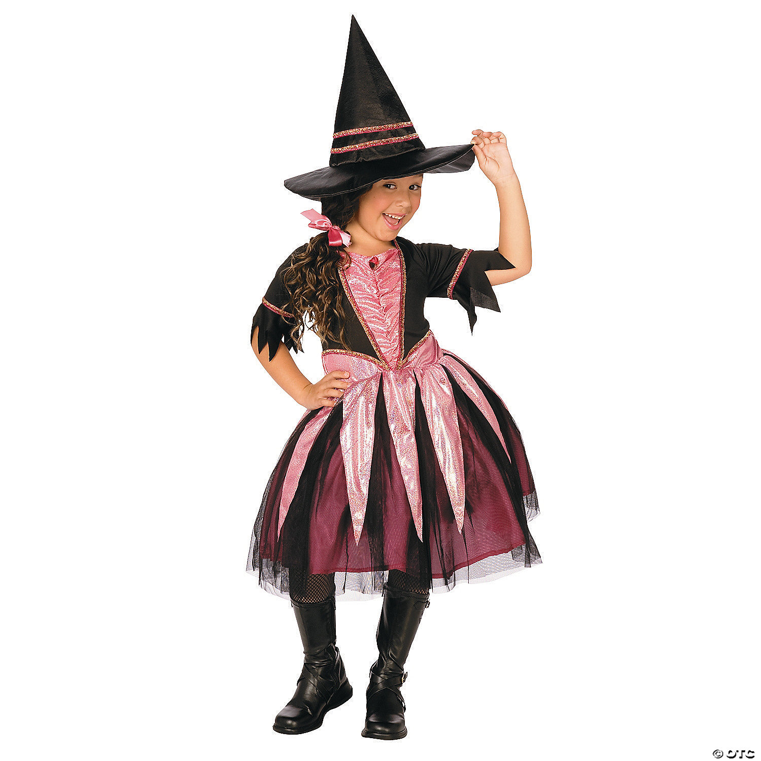 girls black witch dress