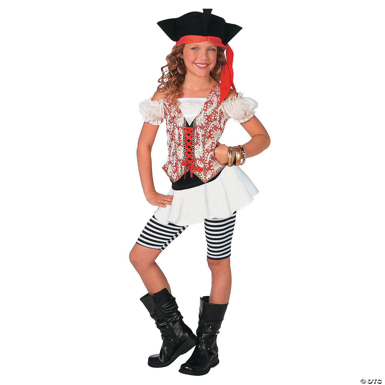 Talloos Humaan Editie Girl's Swashbuckler Pirate Costume - Large | Oriental Trading