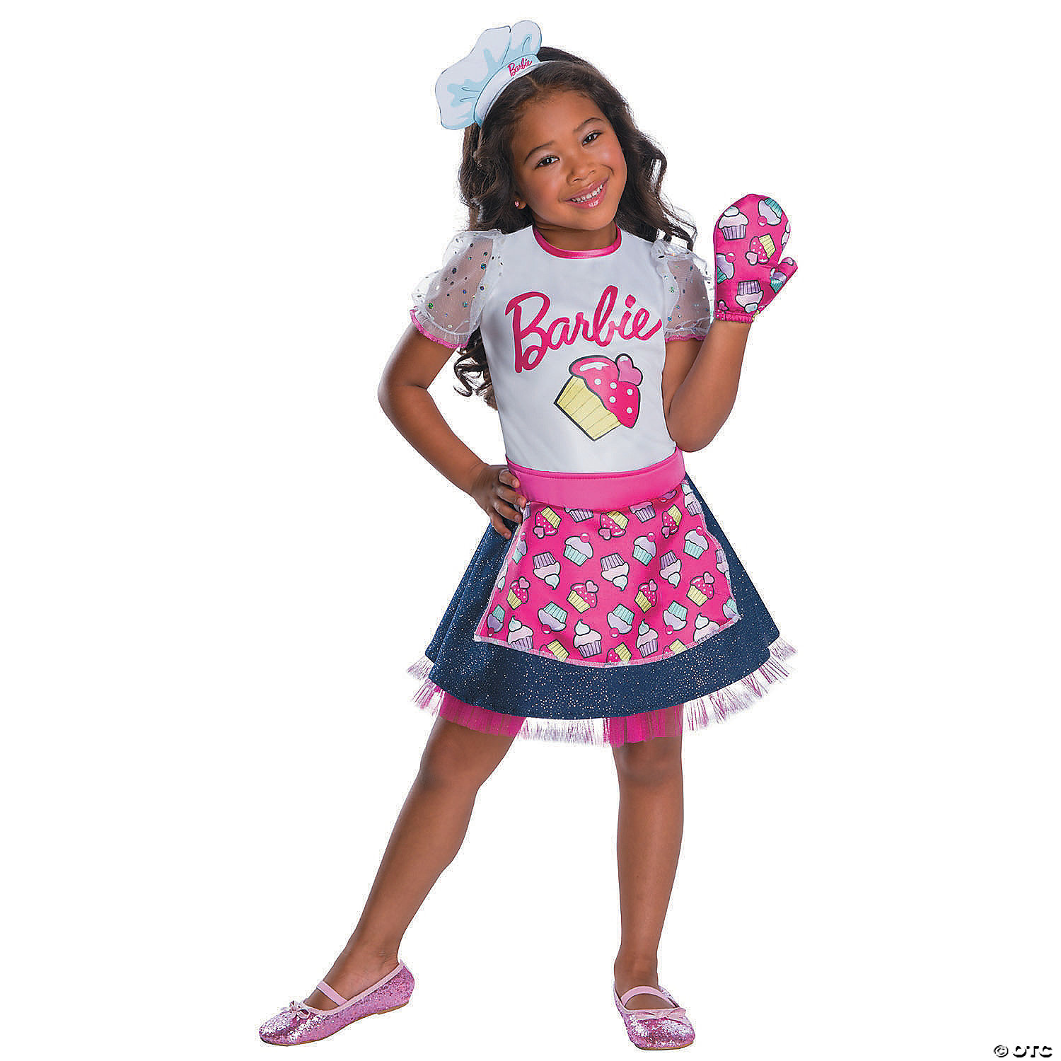 Fits Size 4-6X Age 3+ Barbie Pastry Chef Dress Up Outfit 