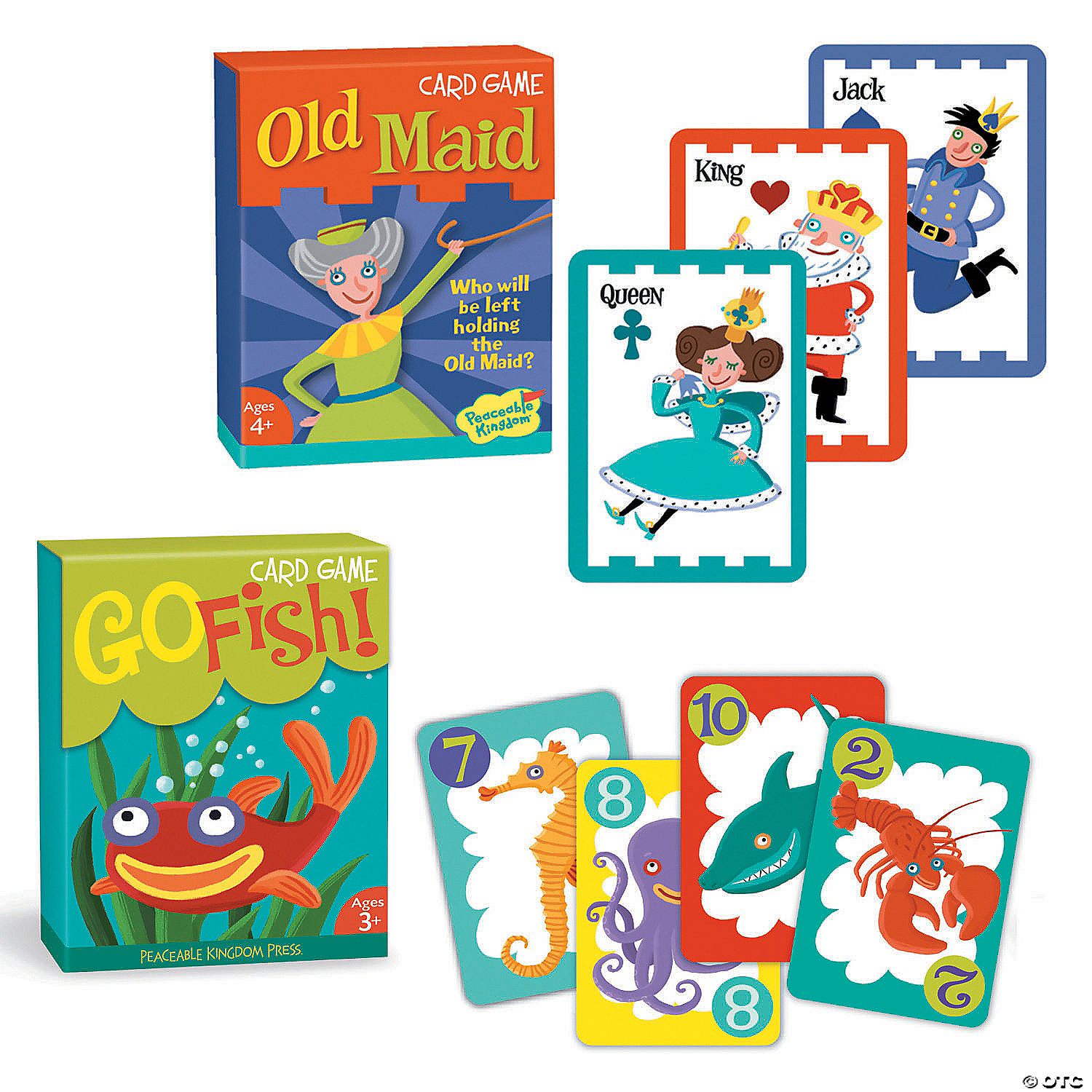 1-Classic Children's Card Games~Memory Match~Crazy Eights~Go Fish~Old Maid--Wow! 