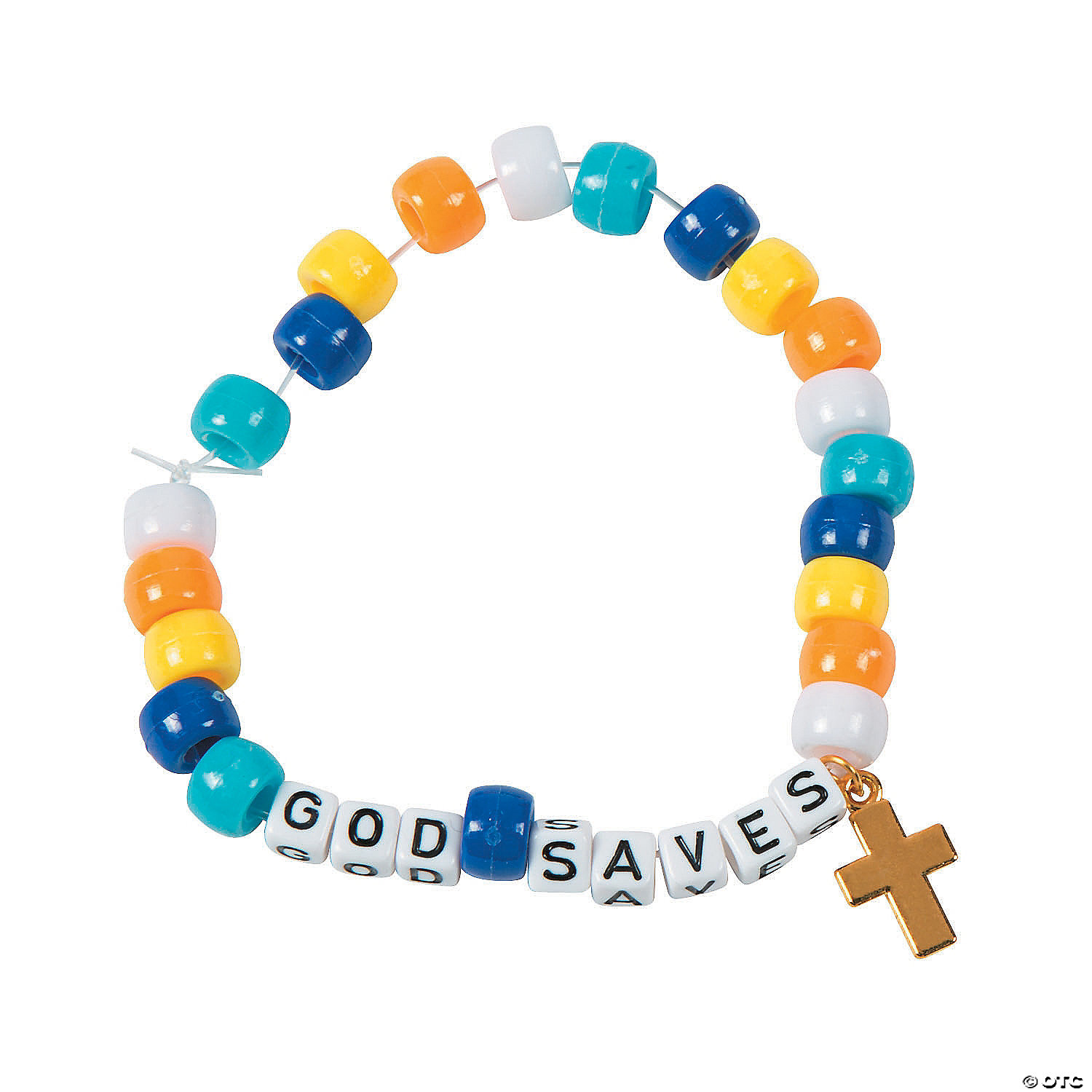 beaded bracelets God Saves Pony Bead Bracelet Craft Kit - Makes 12 | Oriental Trading