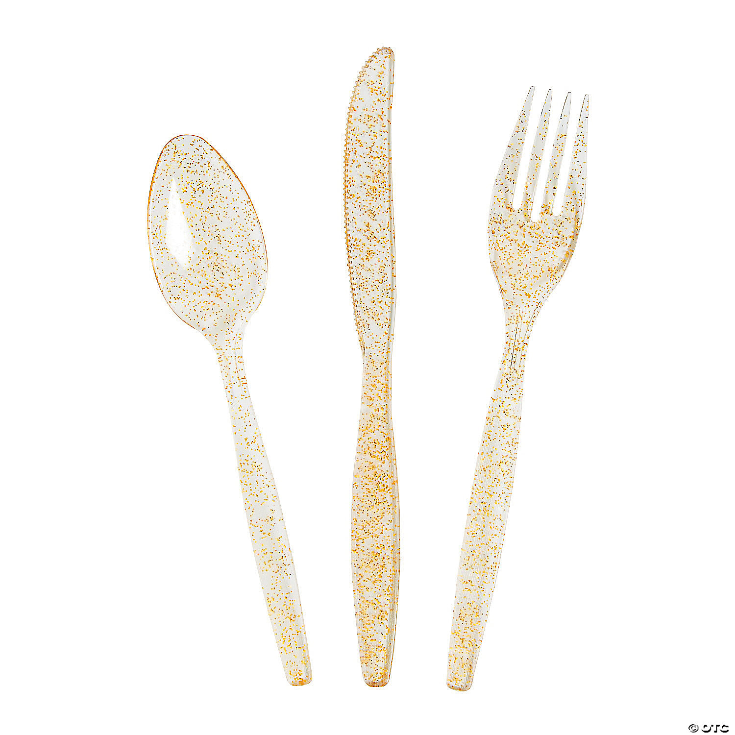 Gold Glitter Plastic Cutlery Sets 48 Ct. Oriental Trading