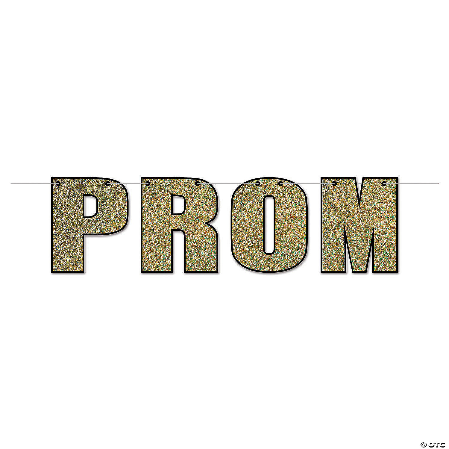 Gold Glitter Prom Banner - Discontinued