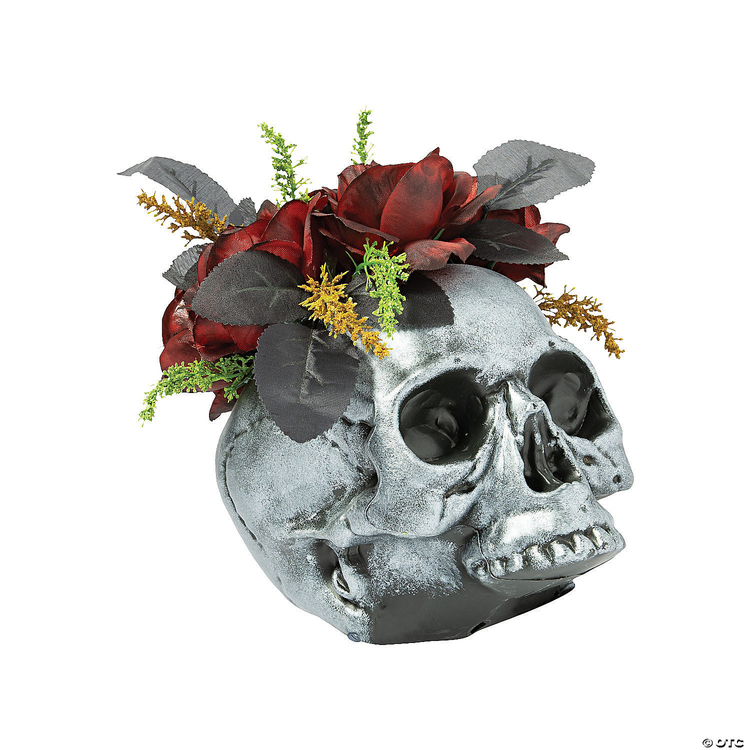 Rose and skull arrangement Hallowedding Mardi Gras centerpiece skull centerpiece Halloween decoration Halloween table decor