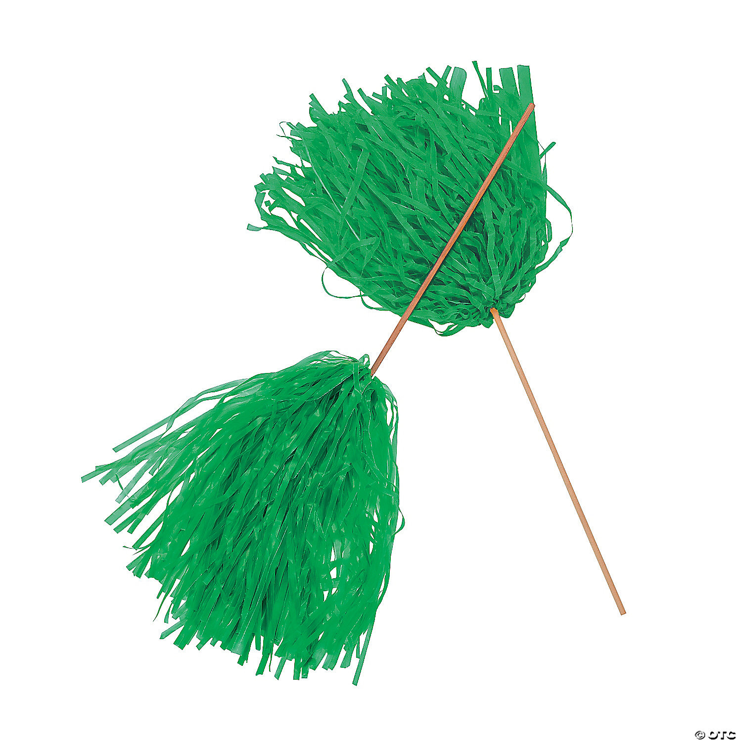 Green Team Spirit Cheer Pom-Poms - 12 Pc.