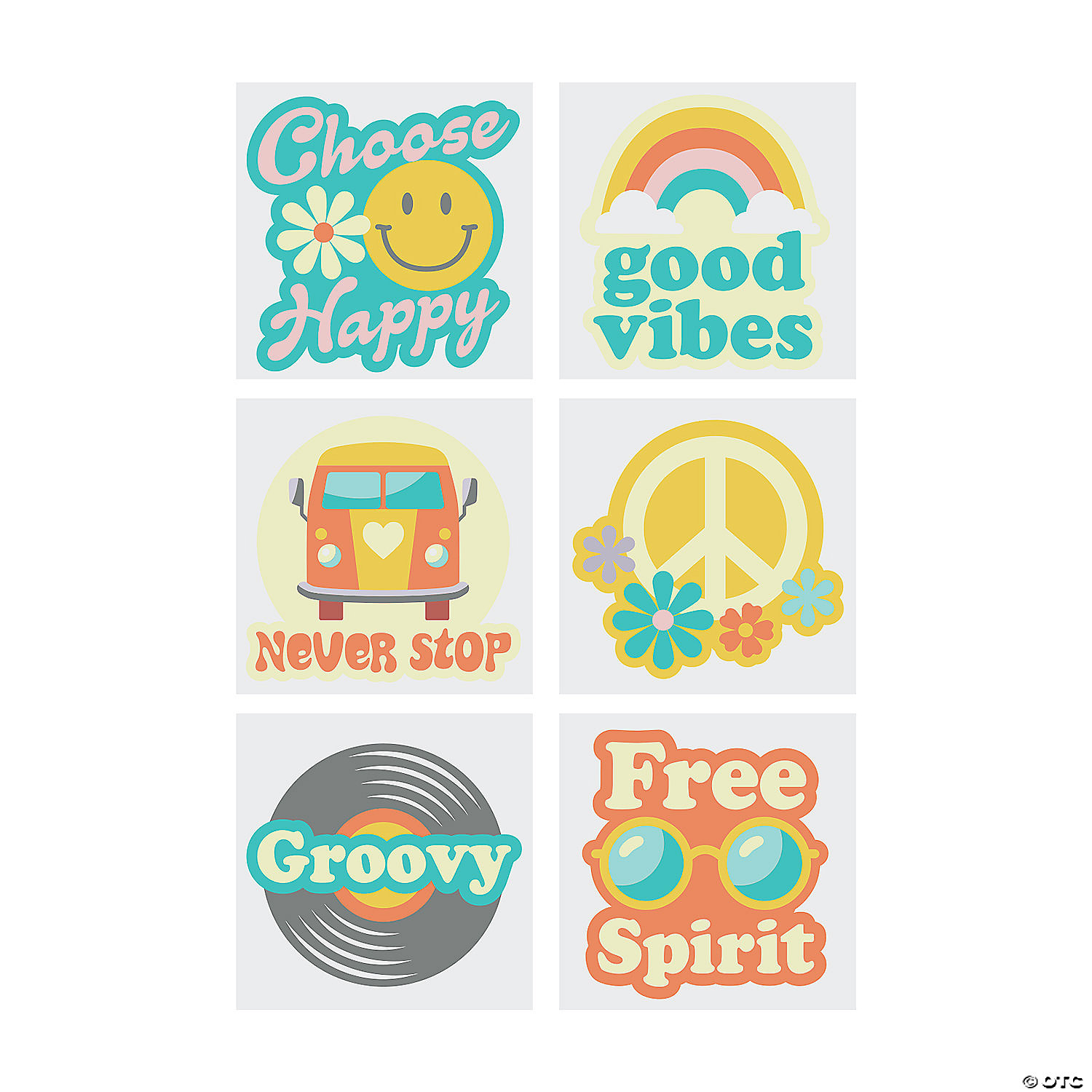 Groovy Party Tattoos - 72 Pc. | Oriental Trading