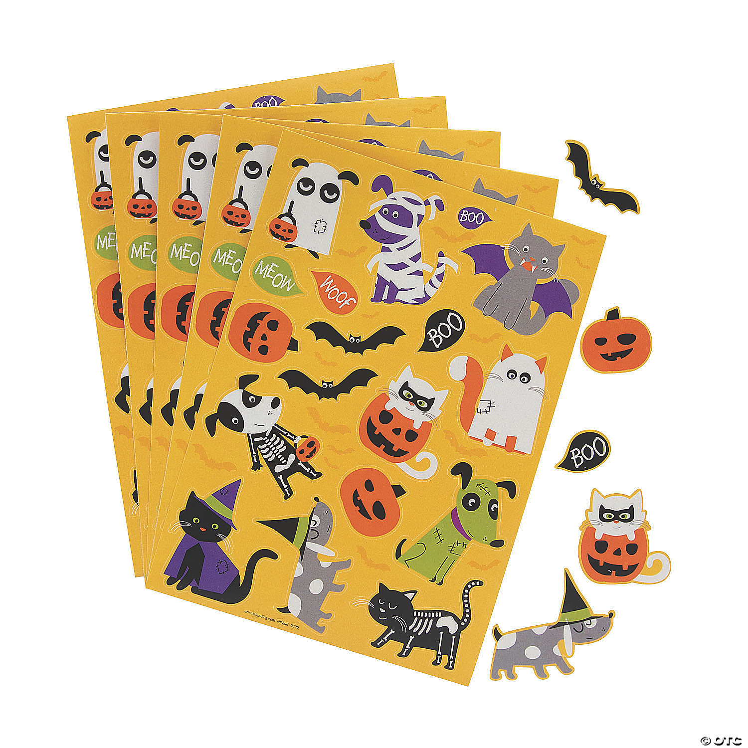 Halloween Costumed Pets Sticker Sheets Oriental Trading