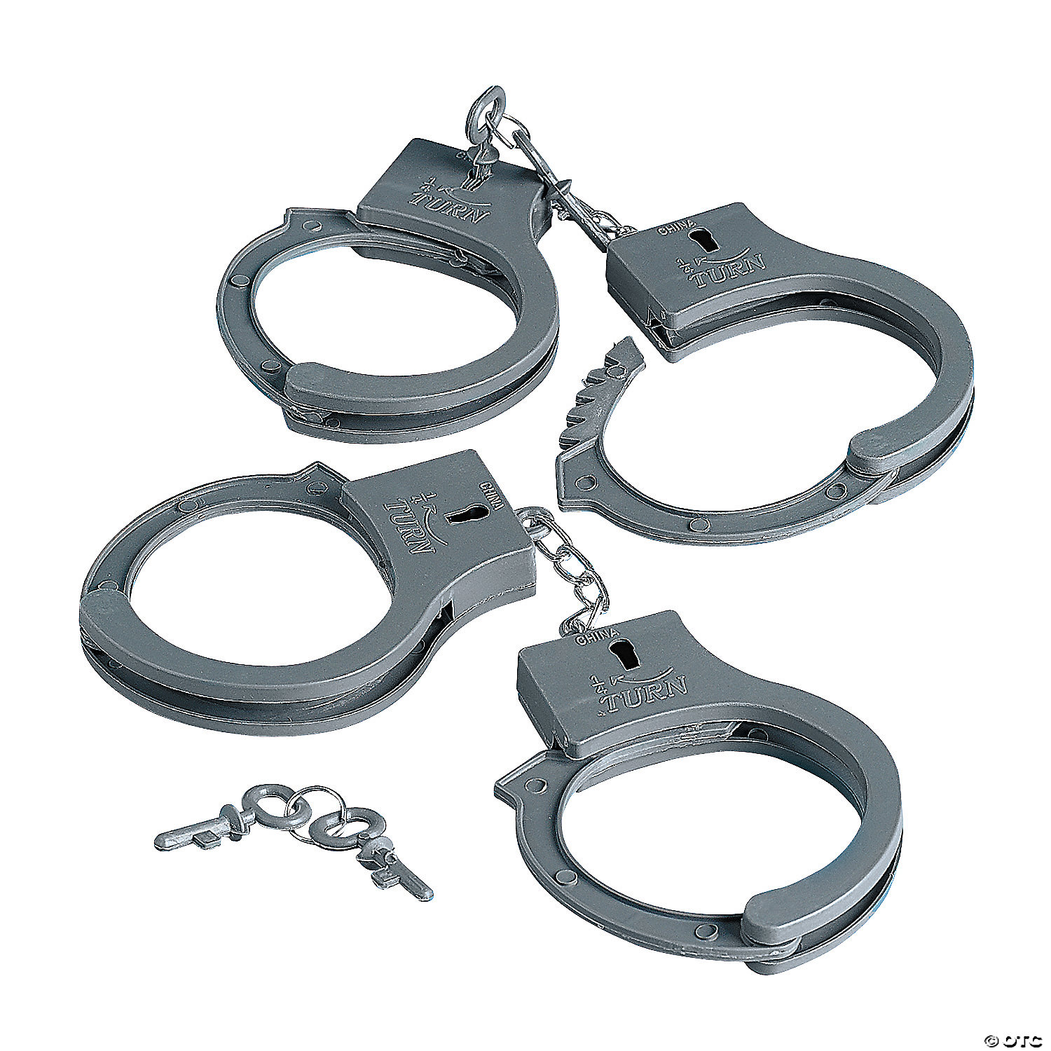 Real Working Handcuffs Costume Accessory with Keys 