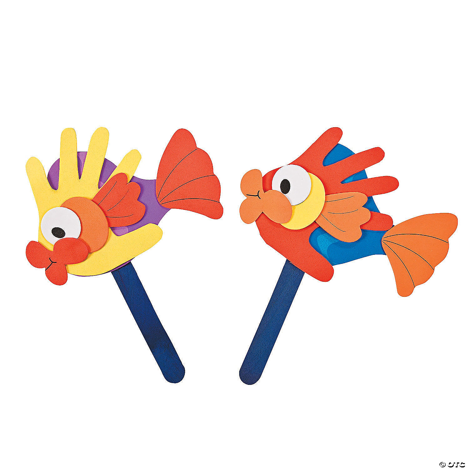 Handprint Fish Puppet Craft Kit - Makes 12 | Oriental Trading