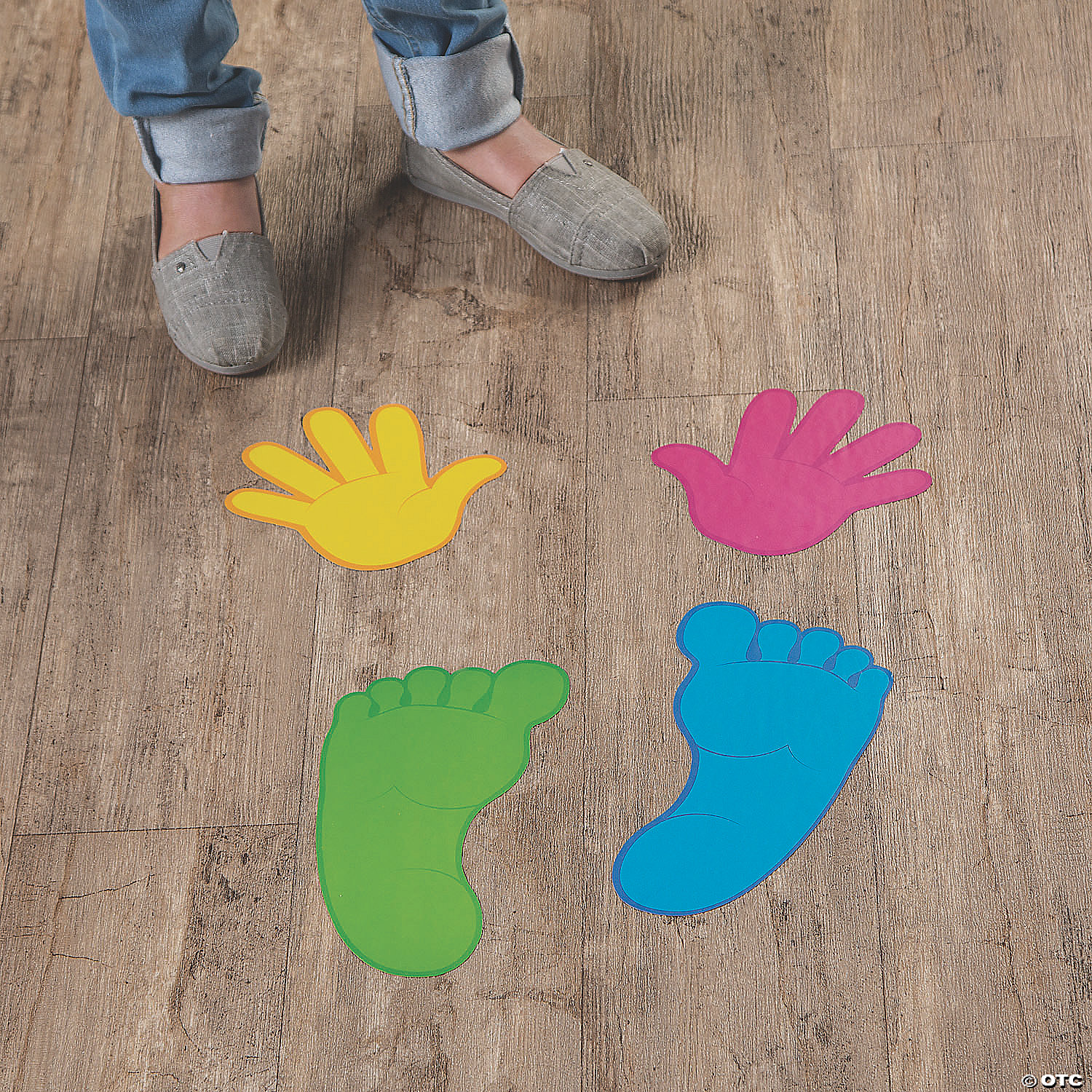 foot decals floor