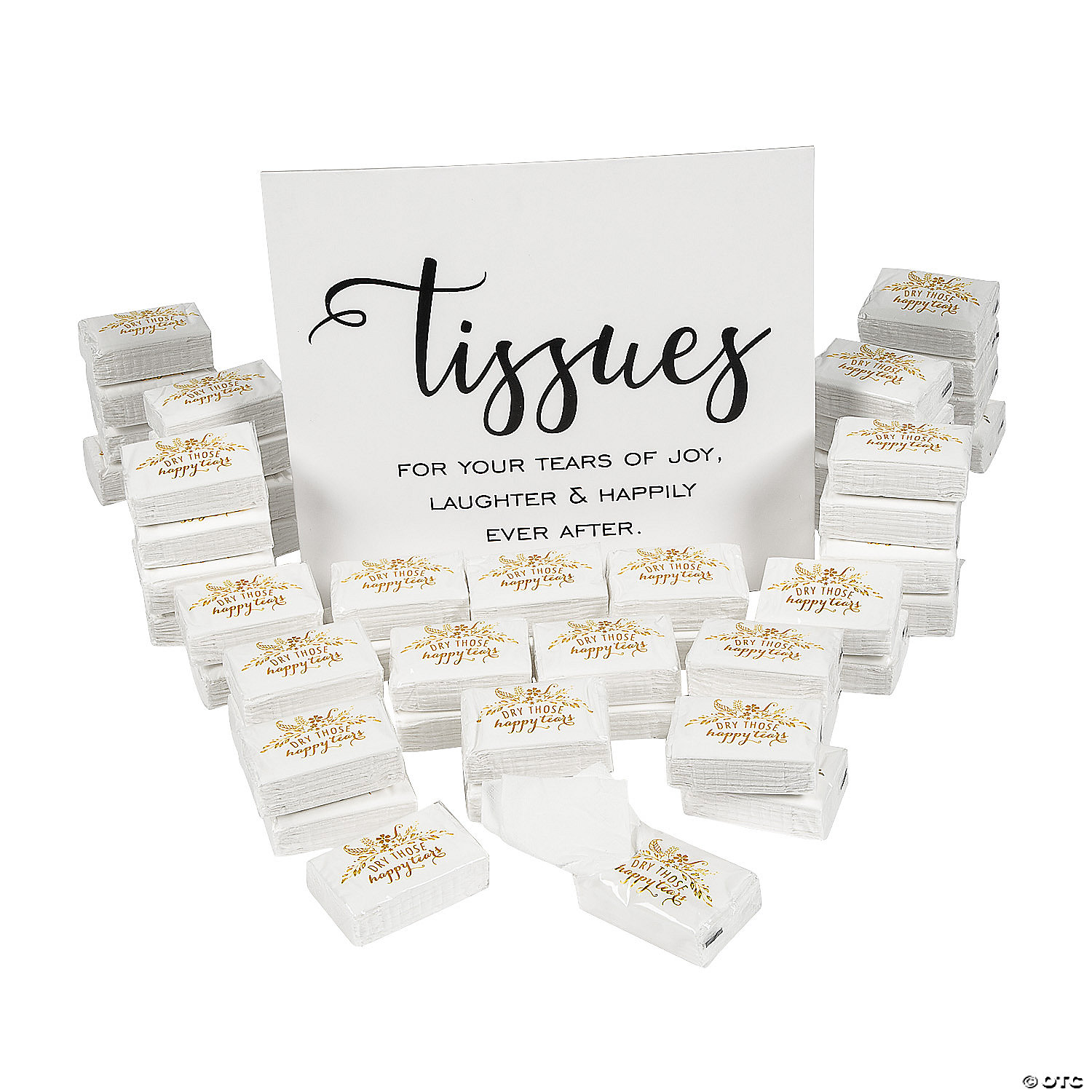 Personalised pocket tissues wedding favour-Happy tears-Wedding tissues 