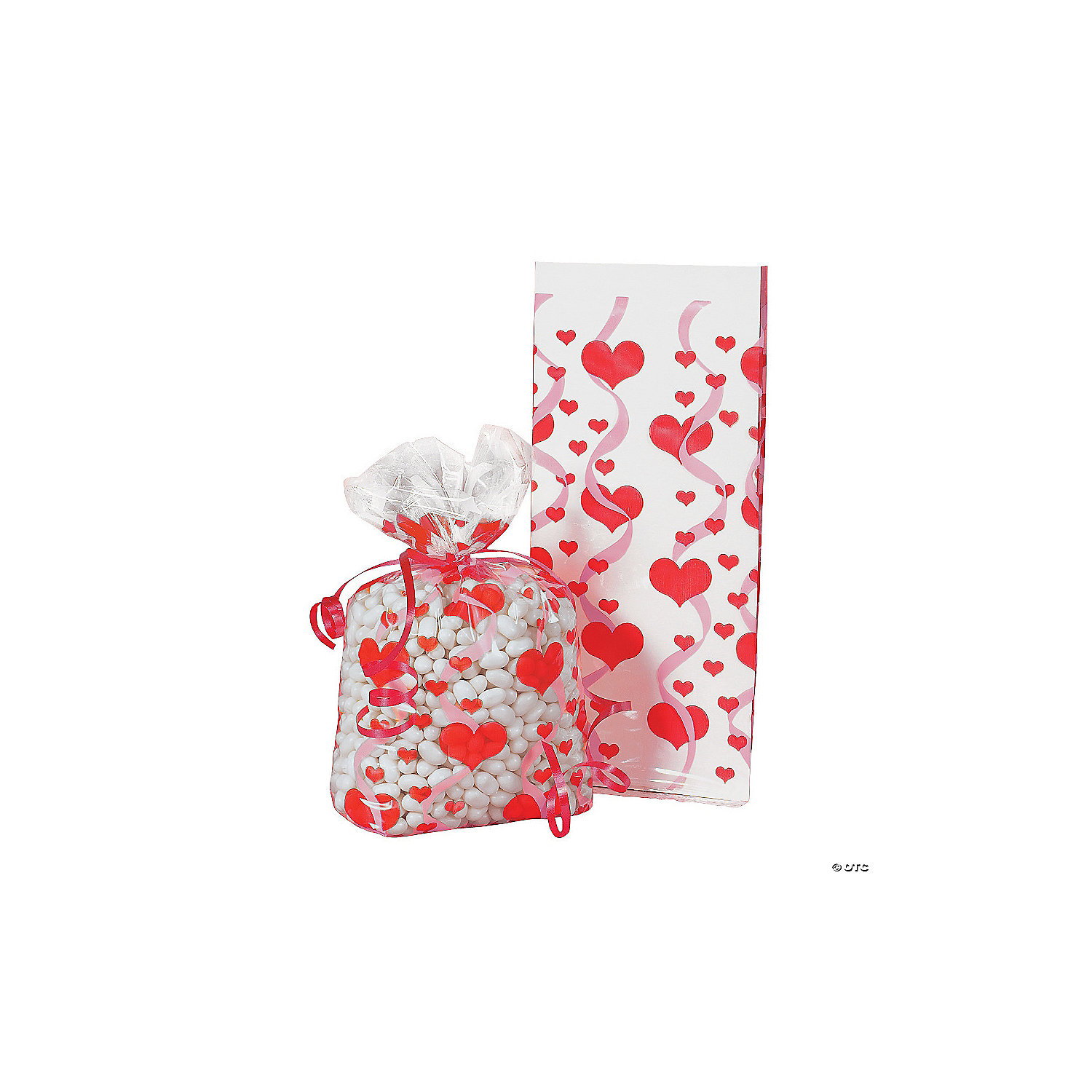 Heart Print Cellophane Bags - 12 Pc. | Oriental Trading